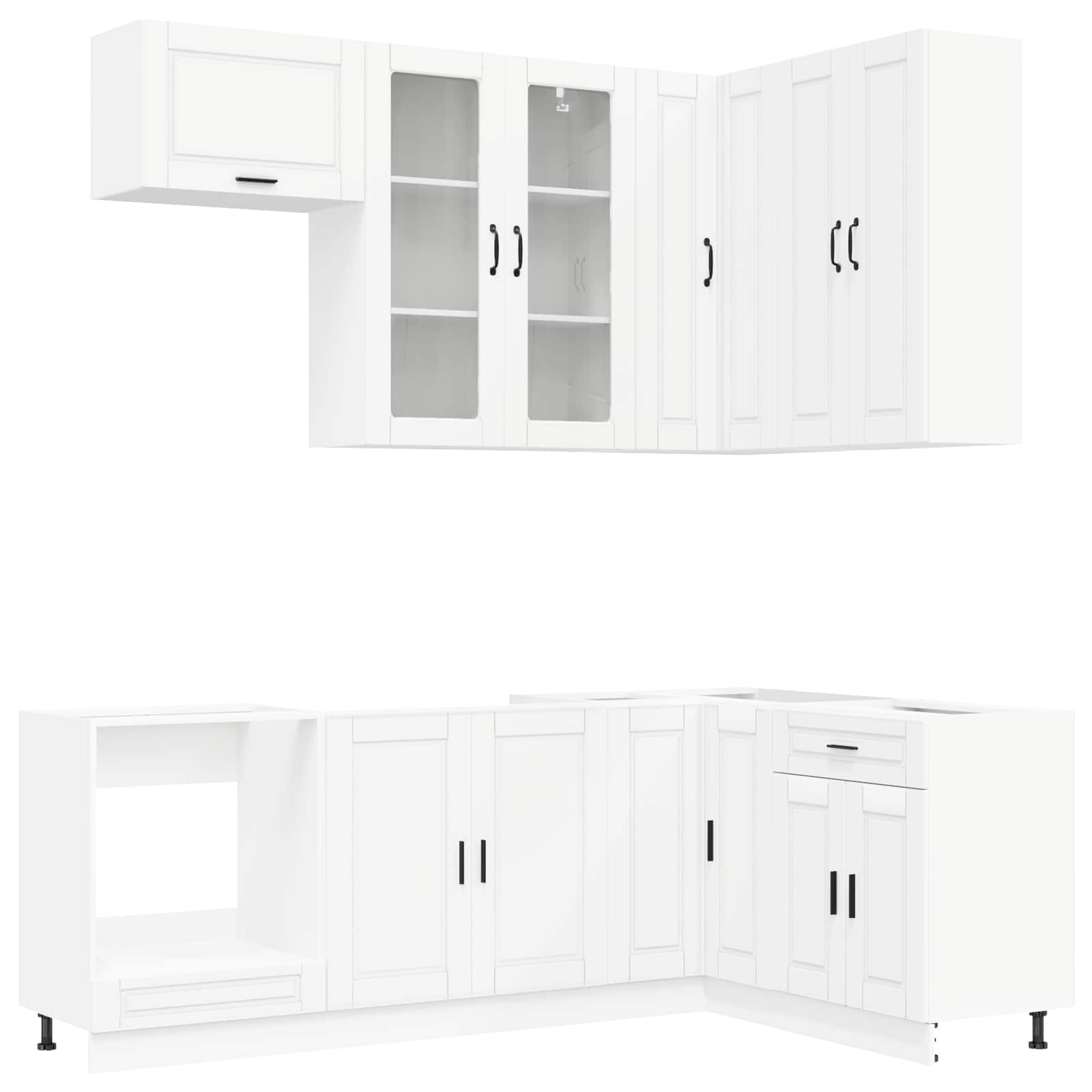 Kitchen Unit PORTO 8 pcs White Engineered Wood