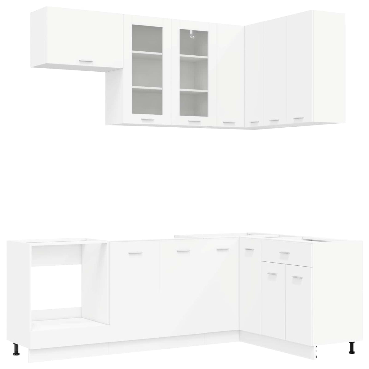Kitchen Unit LYON 8 pcs White Engineered Wood