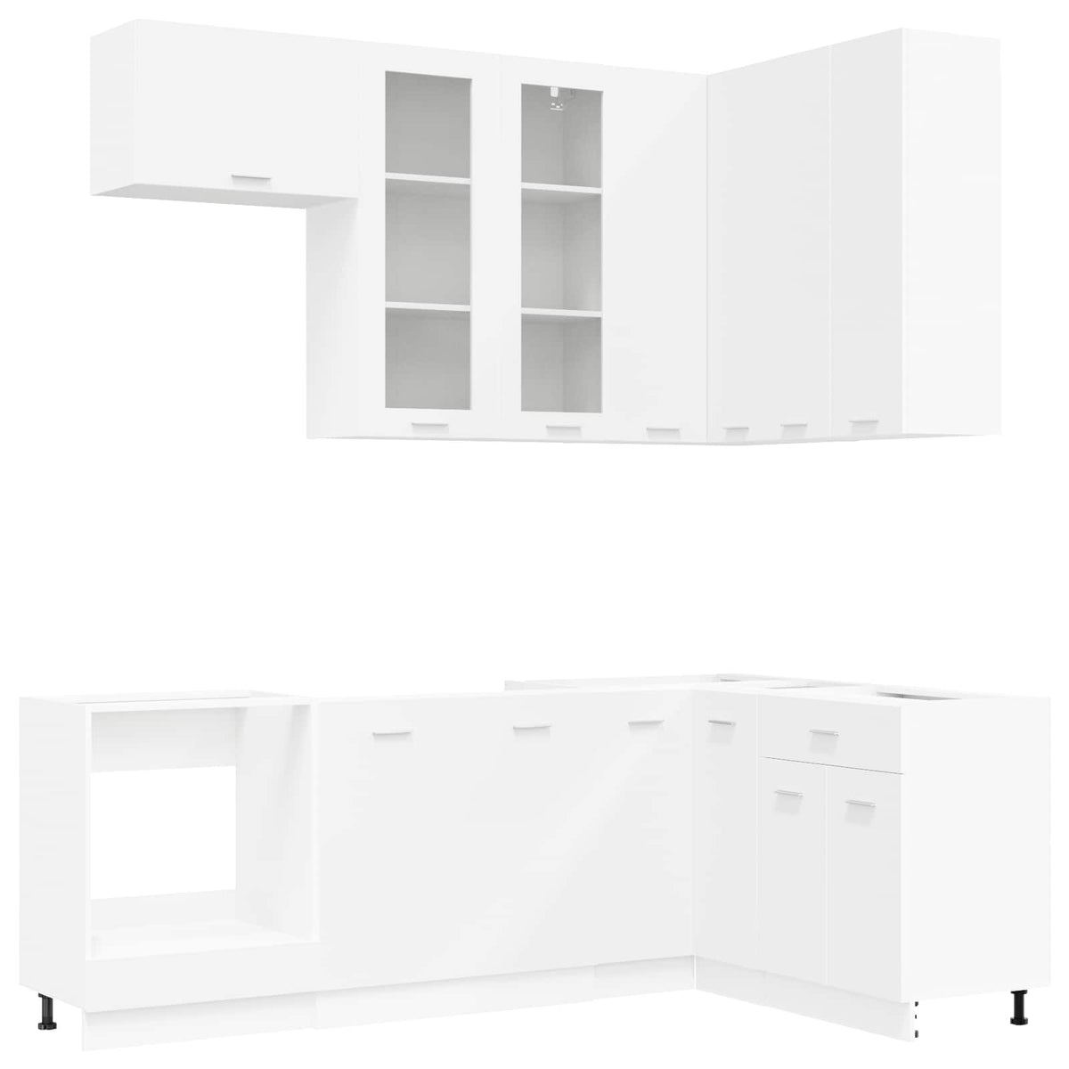 Kitchen Unit LYON 8 pcs White Engineered Wood