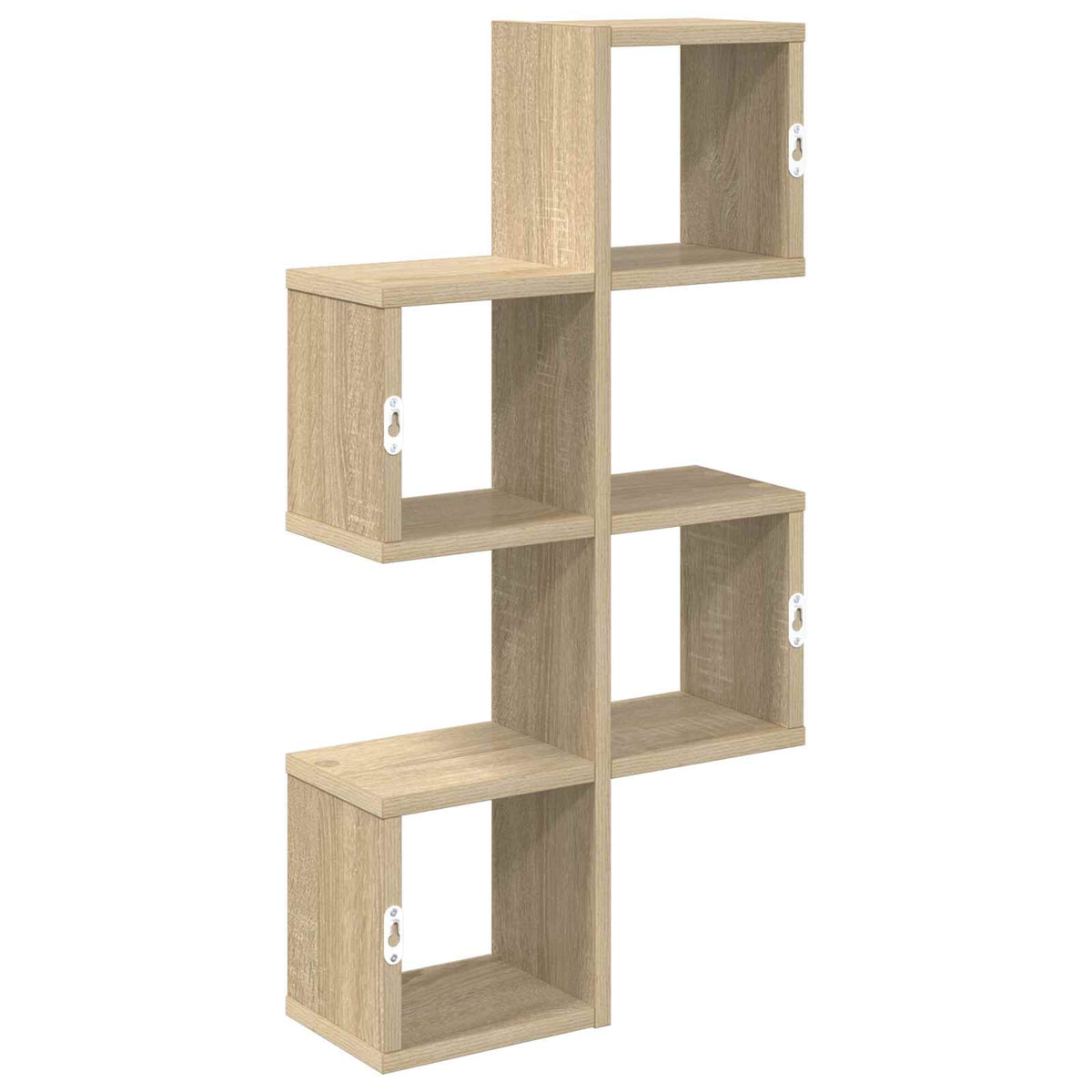 Wall Shelf Wall-Mounted Brown 39 x 15 x 76 cm Engineered Wood