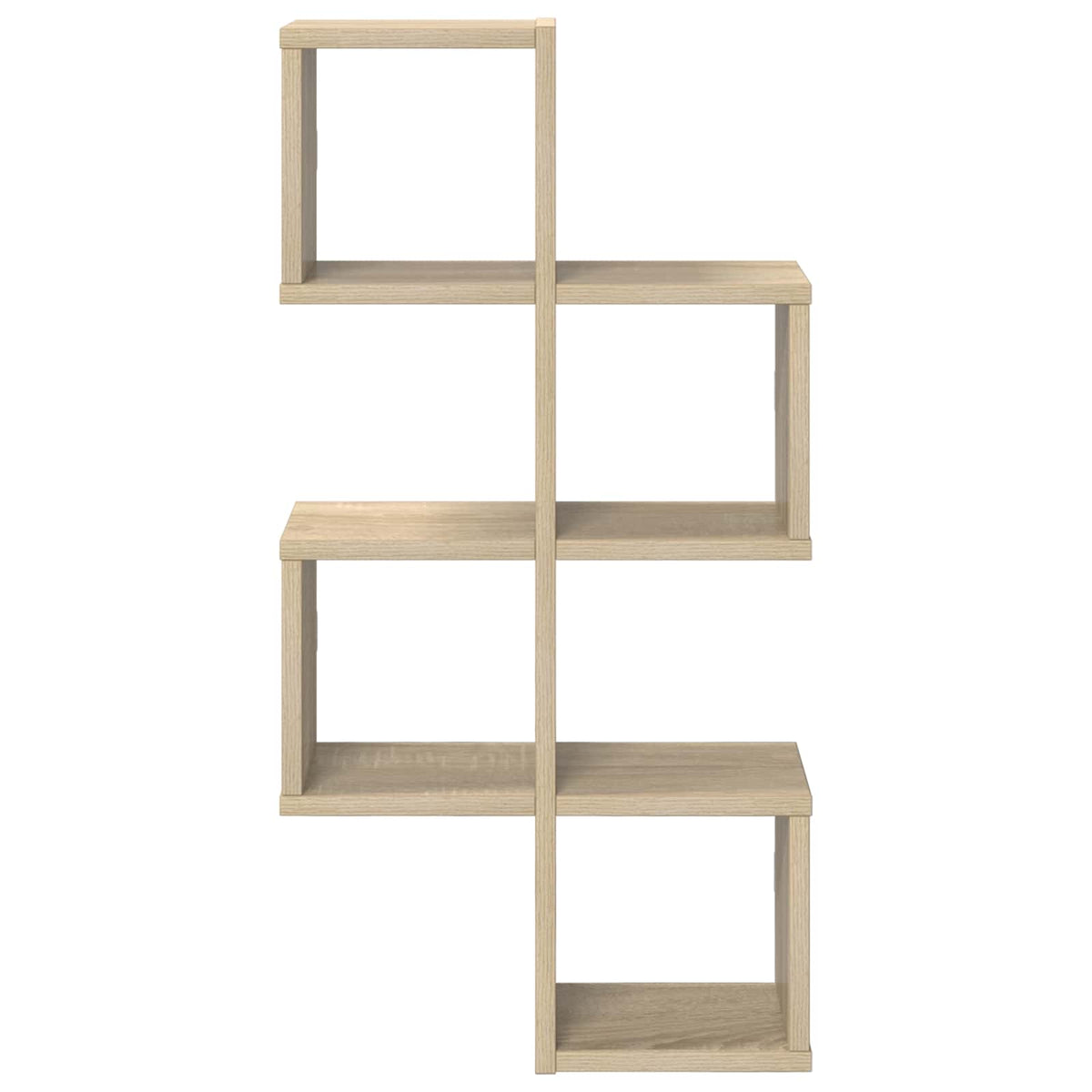 Wall Shelf Wall-Mounted Brown 39 x 15 x 76 cm Engineered Wood
