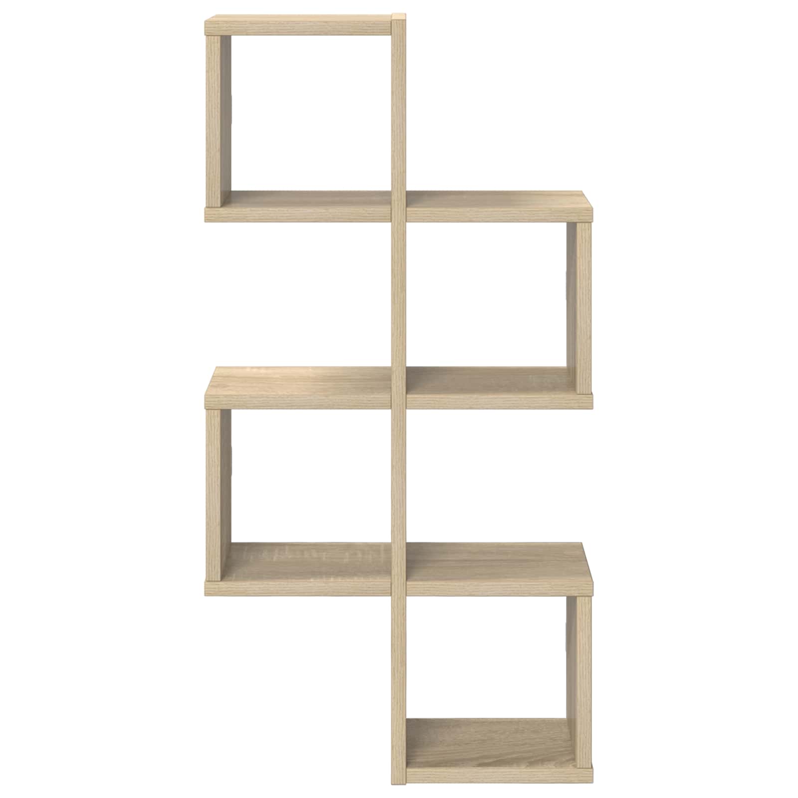 Wall Shelf Wall-Mounted Brown 39 x 15 x 76 cm Engineered Wood