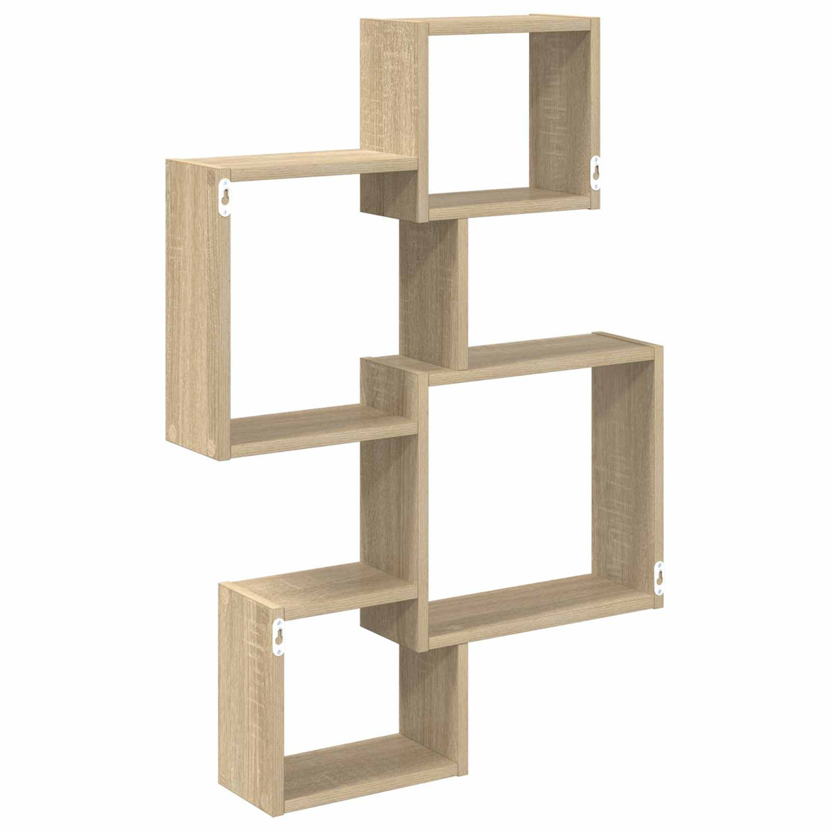 Wall Cube Shelves Wall-Mounted Brown 64 x 13.5 x 91.5 cm