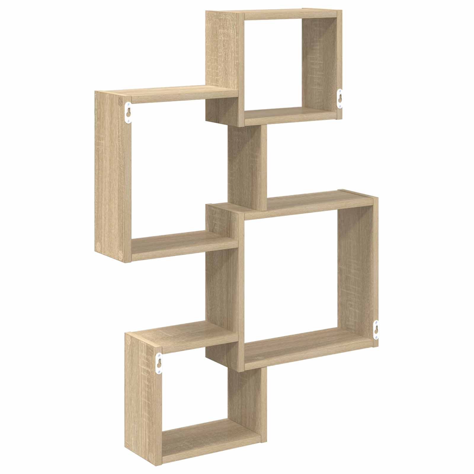 Wall Cube Shelves Wall-Mounted Brown 64 x 13.5 x 91.5 cm