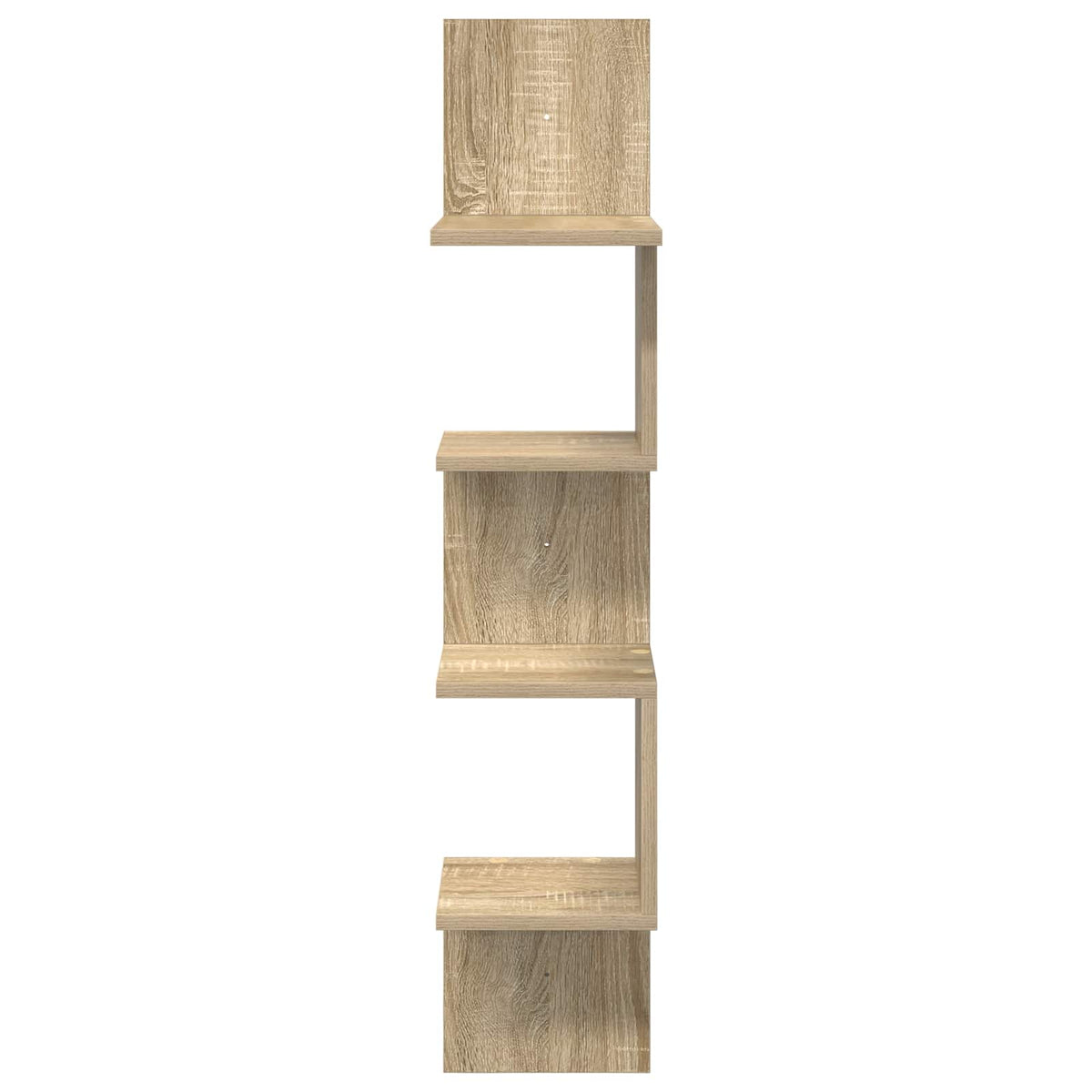 Wall Shelf Wall-Mounted Brown 32 x 21 x 107 cm Engineered Wood