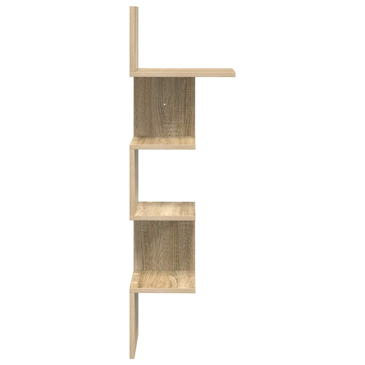 Wall Shelf Wall-Mounted Brown 32 x 21 x 107 cm Engineered Wood