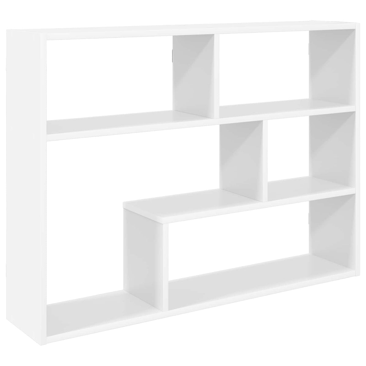 Wall Shelf Wall-Mounted White 95 x 20 x 69.5 cm Engineered Wood
