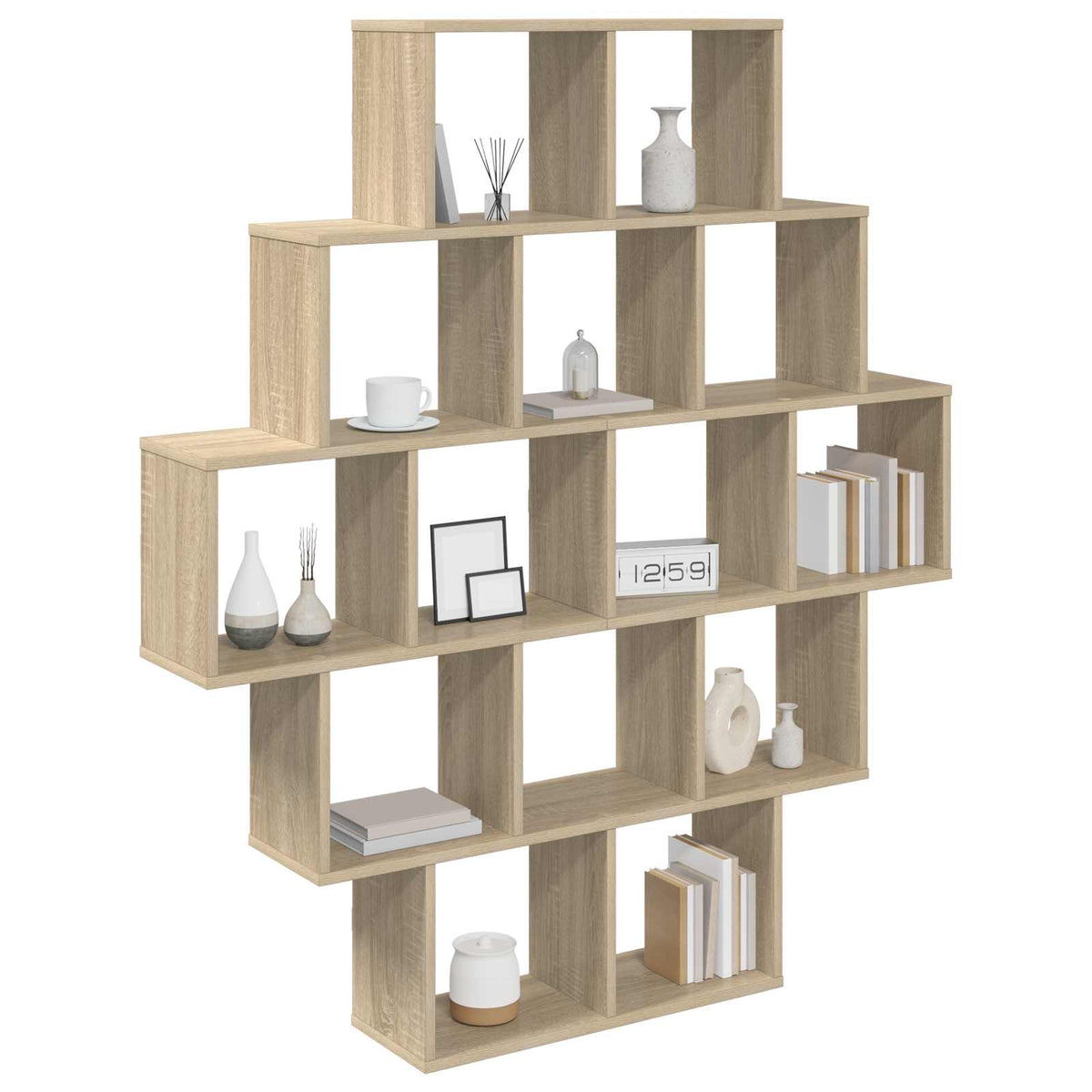 Wall Shelf Sonoma Oak 120 x 20 x 136 cm Engineered Wood