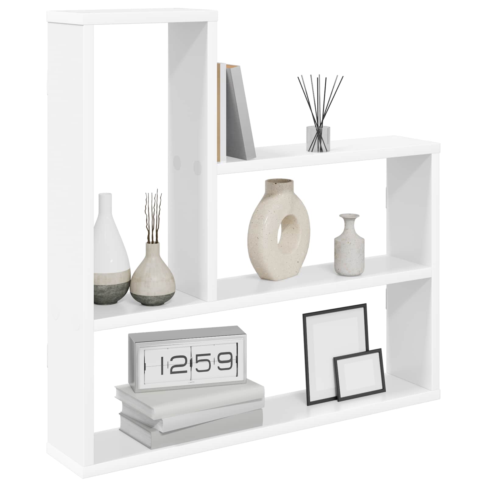 Wall Shelf White 60 x 11 x 60 cm Engineered Wood