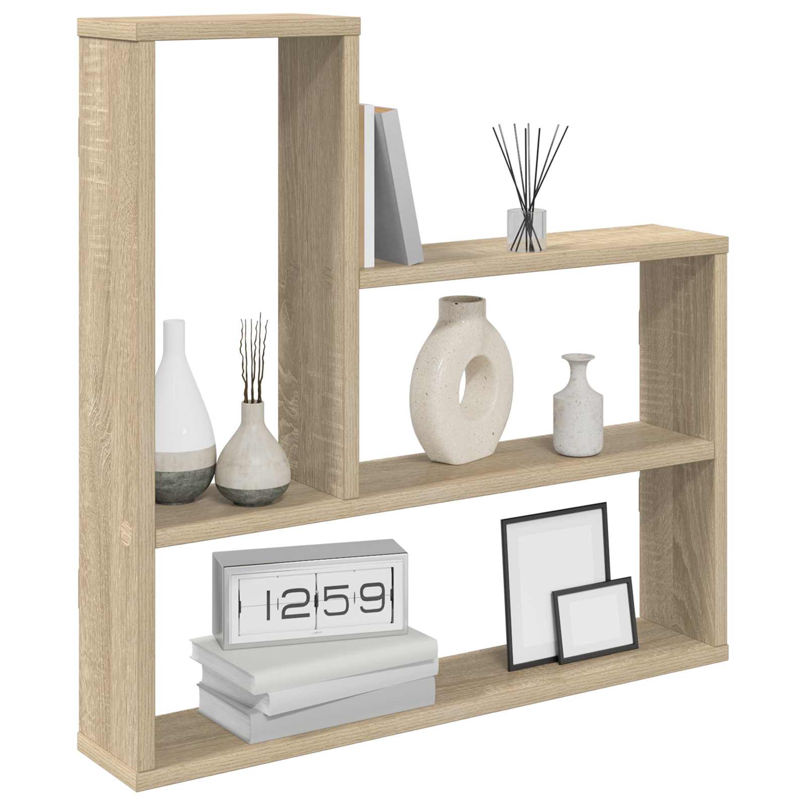 Wall Shelf Sonoma Oak 60 x 11 x 60 cm Engineered Wood