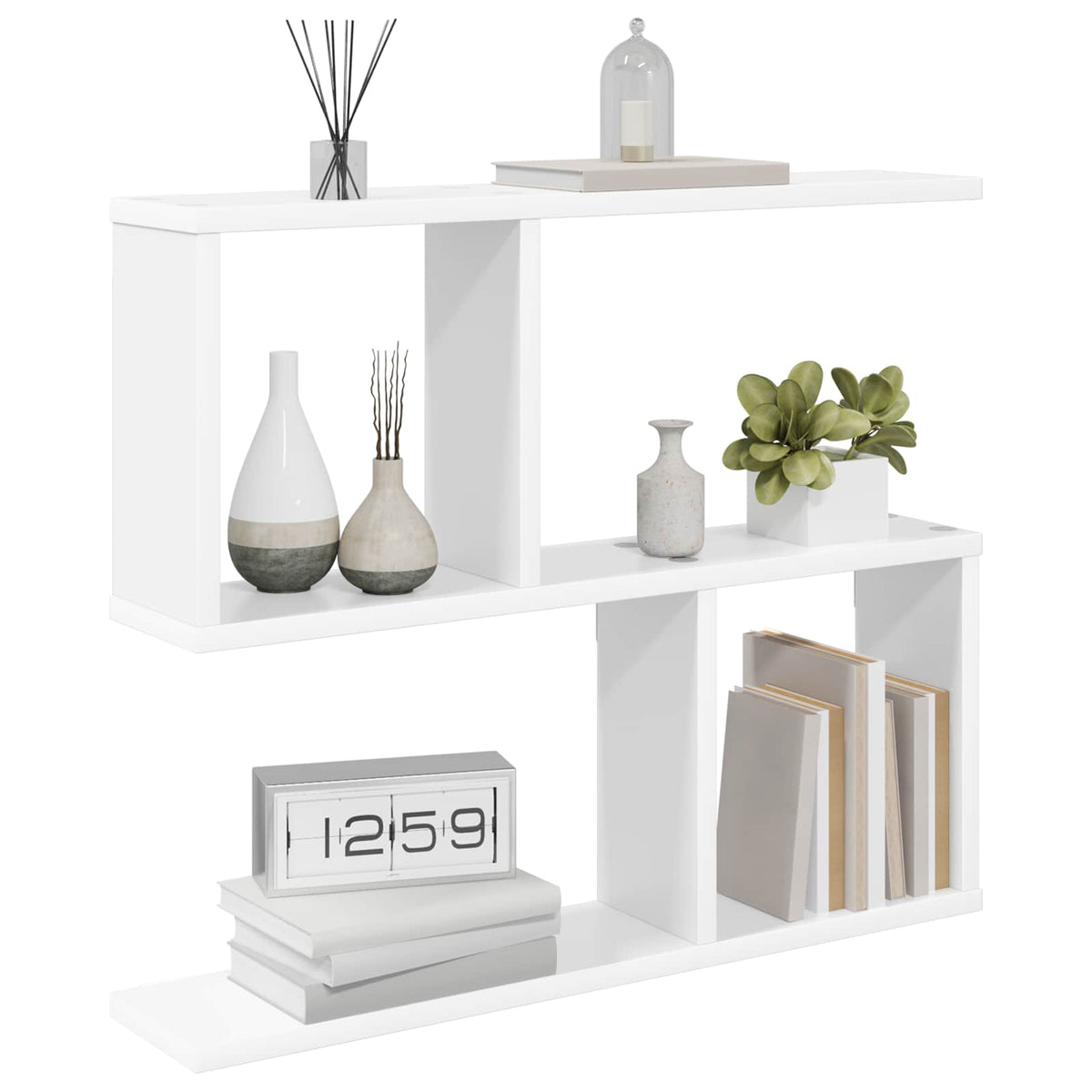 Wall Shelf White 60 x 12 x 50.5 cm Engineered Wood