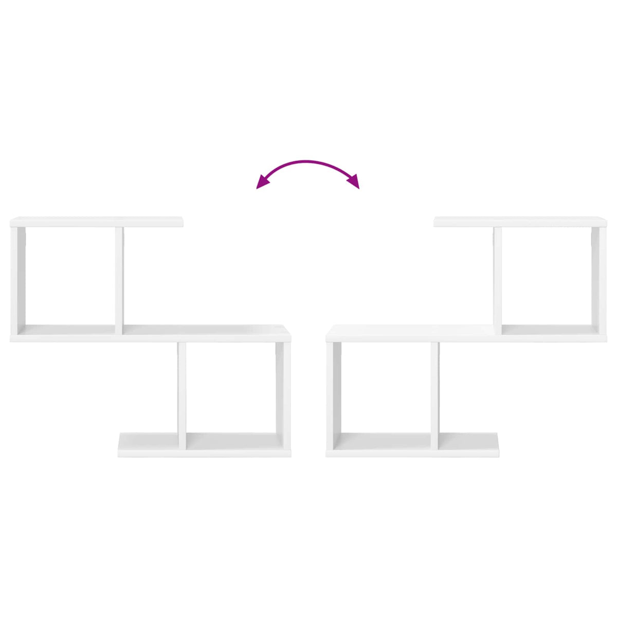 Wall Shelf White 60 x 12 x 50.5 cm Engineered Wood