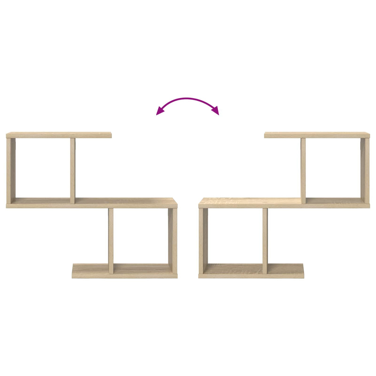 Wall Shelf Sonoma Oak 60 x 12 x 50.5 cm Engineered Wood