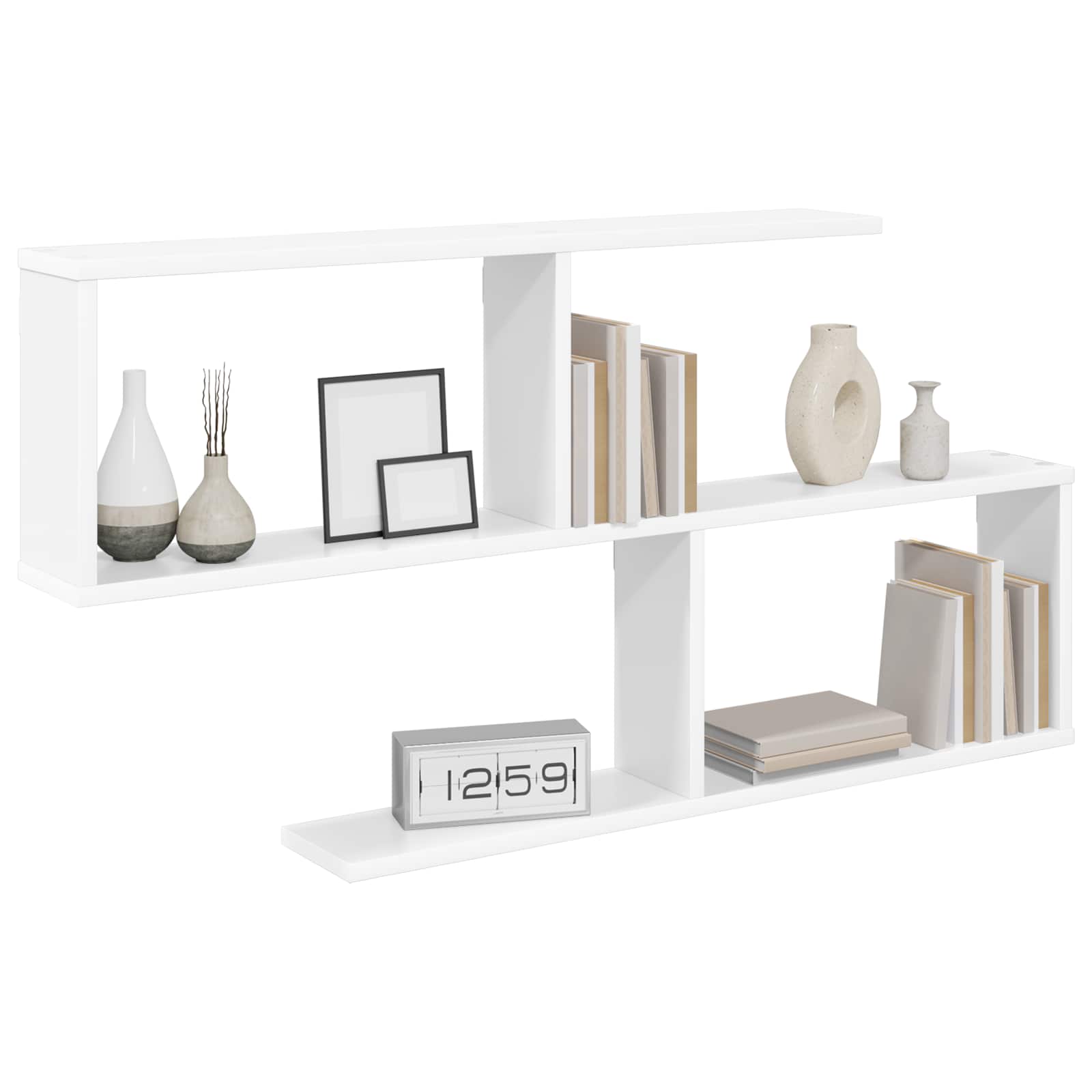 Wall Shelf White 100 x 12 x 50.5 cm Engineered Wood