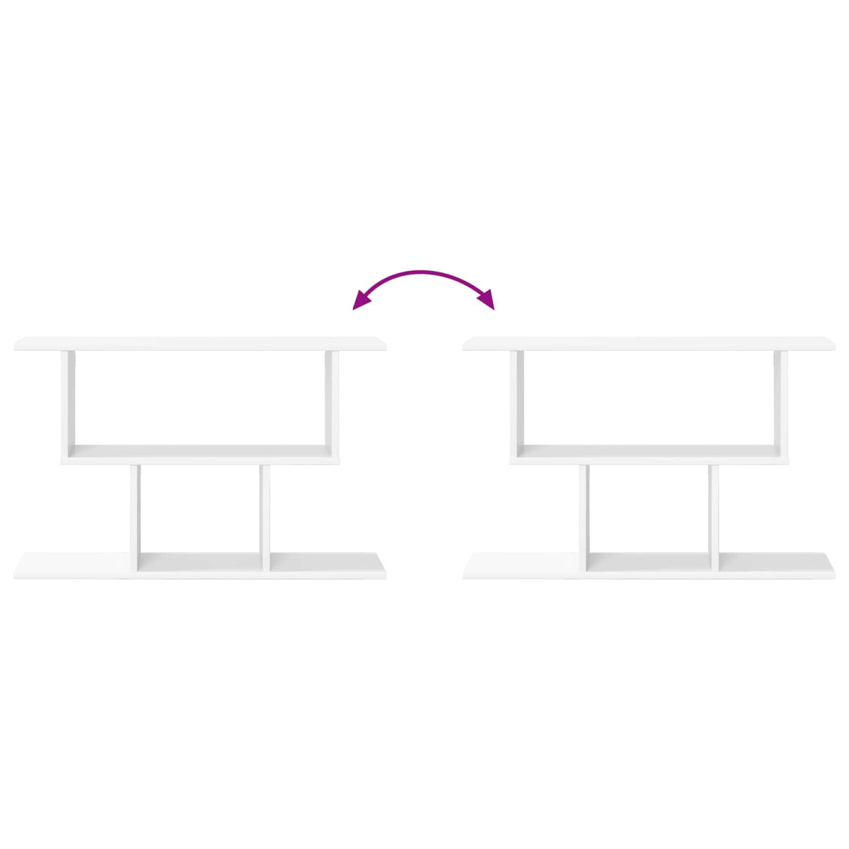 Wall Shelf White 80 x 15 x 50.5 cm Engineered Wood