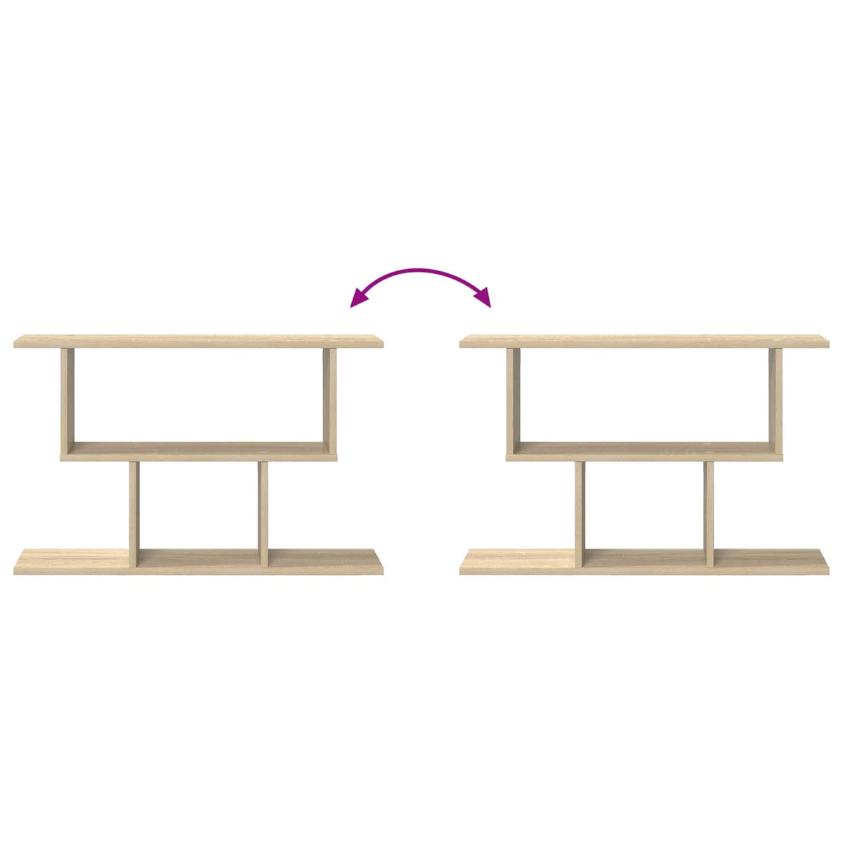 Wall Shelf Sonoma Oak 80 x 15 x 50.5 cm Engineered Wood