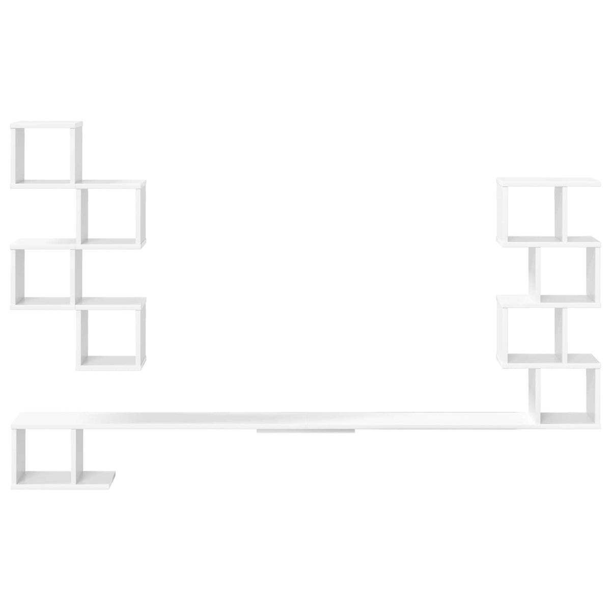 Wall-Mounted TV Shelf White 200 x 15 x 94 cm Engineered Wood