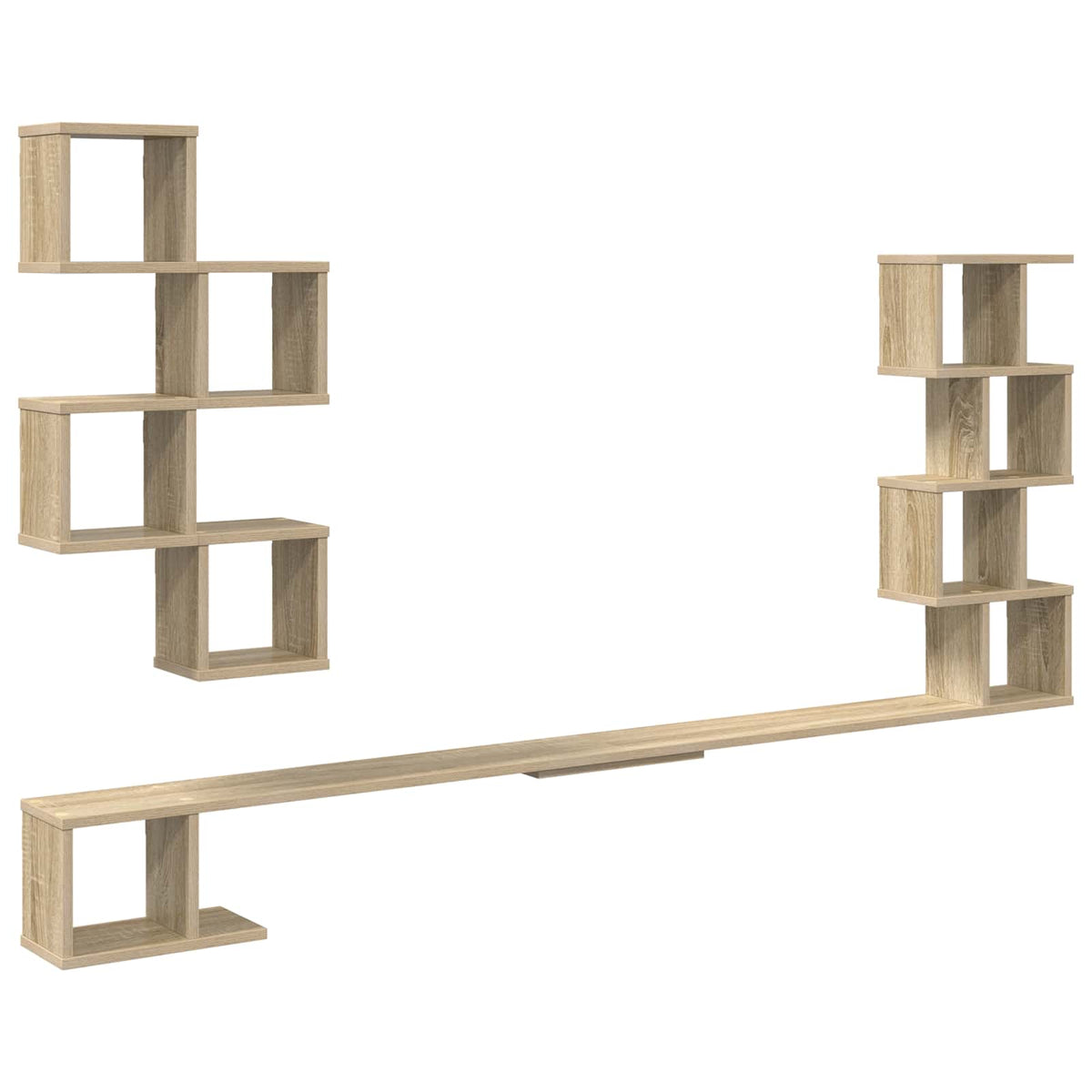 Wall-Mounted TV Shelf Sonoma Oak 160 x 15 x 94 cm