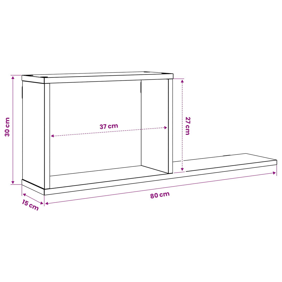 Floating Shelves Sonoma Oak 80 x 15 x 30 cm Engineered Wood