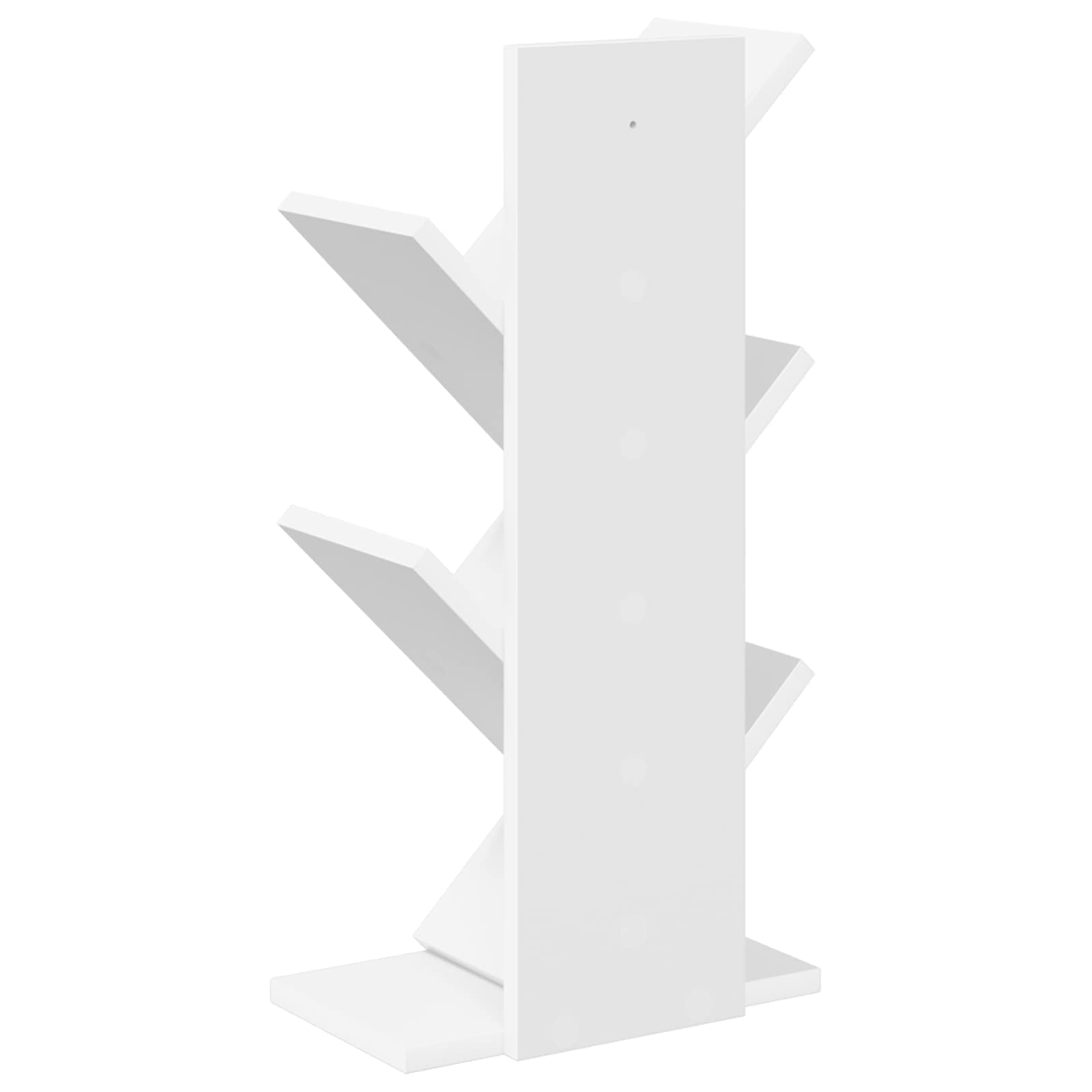 Tree Bookshelf 4-Tier 30 x 18 x 60 cm Engineered Wood White