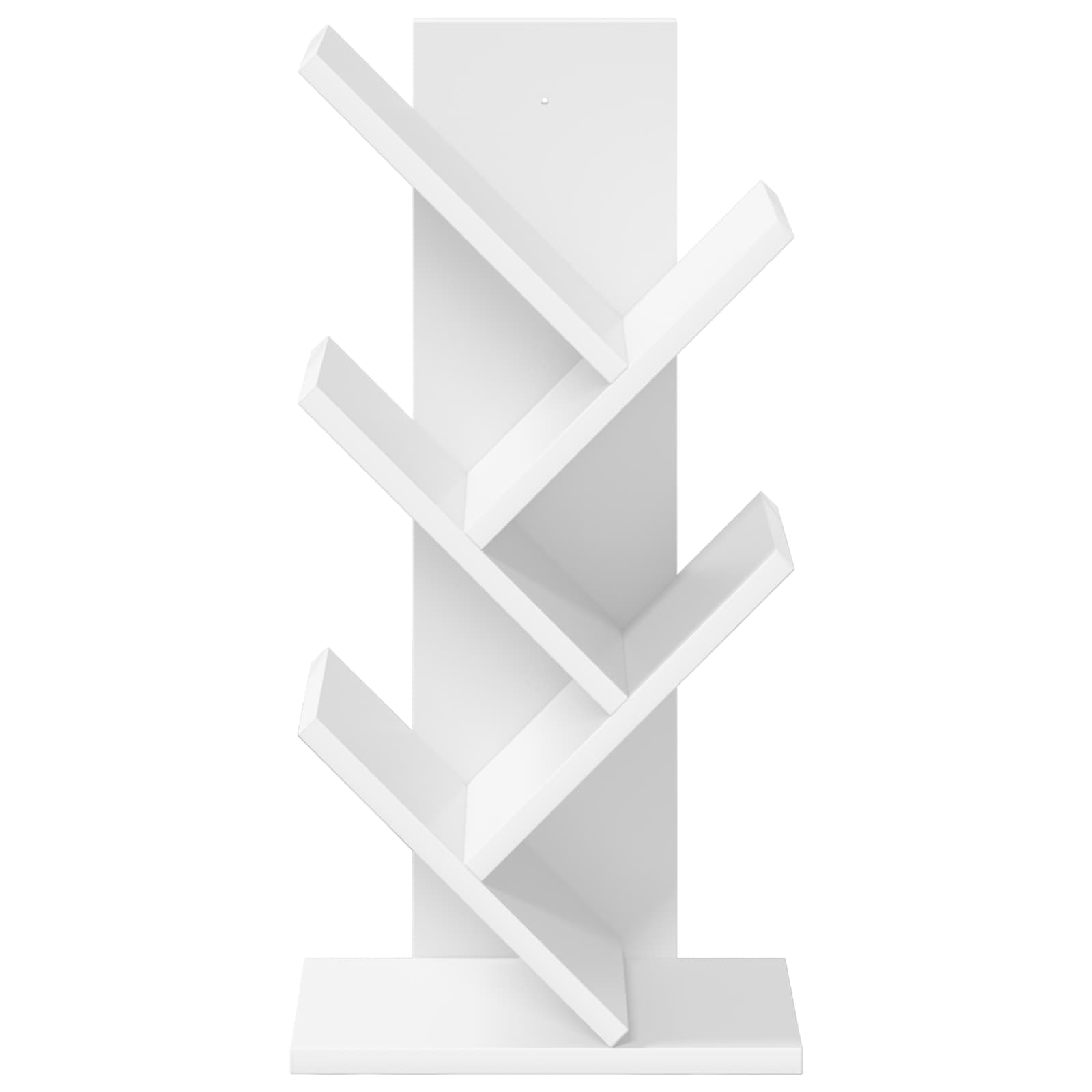Tree Bookshelf 4-Tier 30 x 18 x 60 cm Engineered Wood White