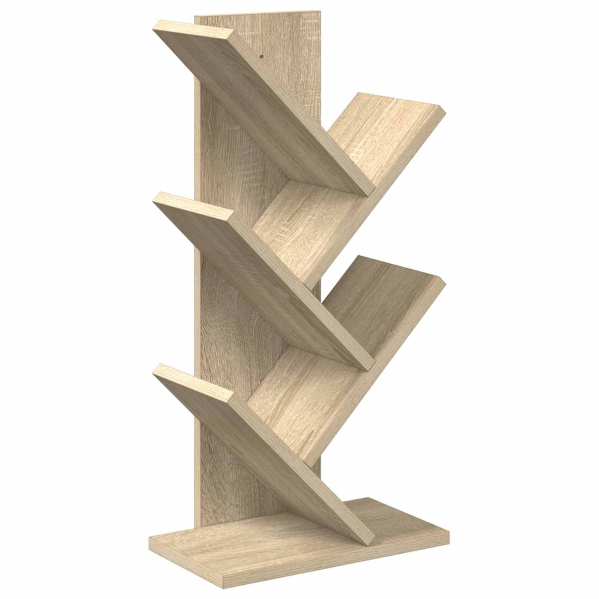 Tree Bookshelf 4-Tier 30 x 18 x 60 cm Engineered Wood