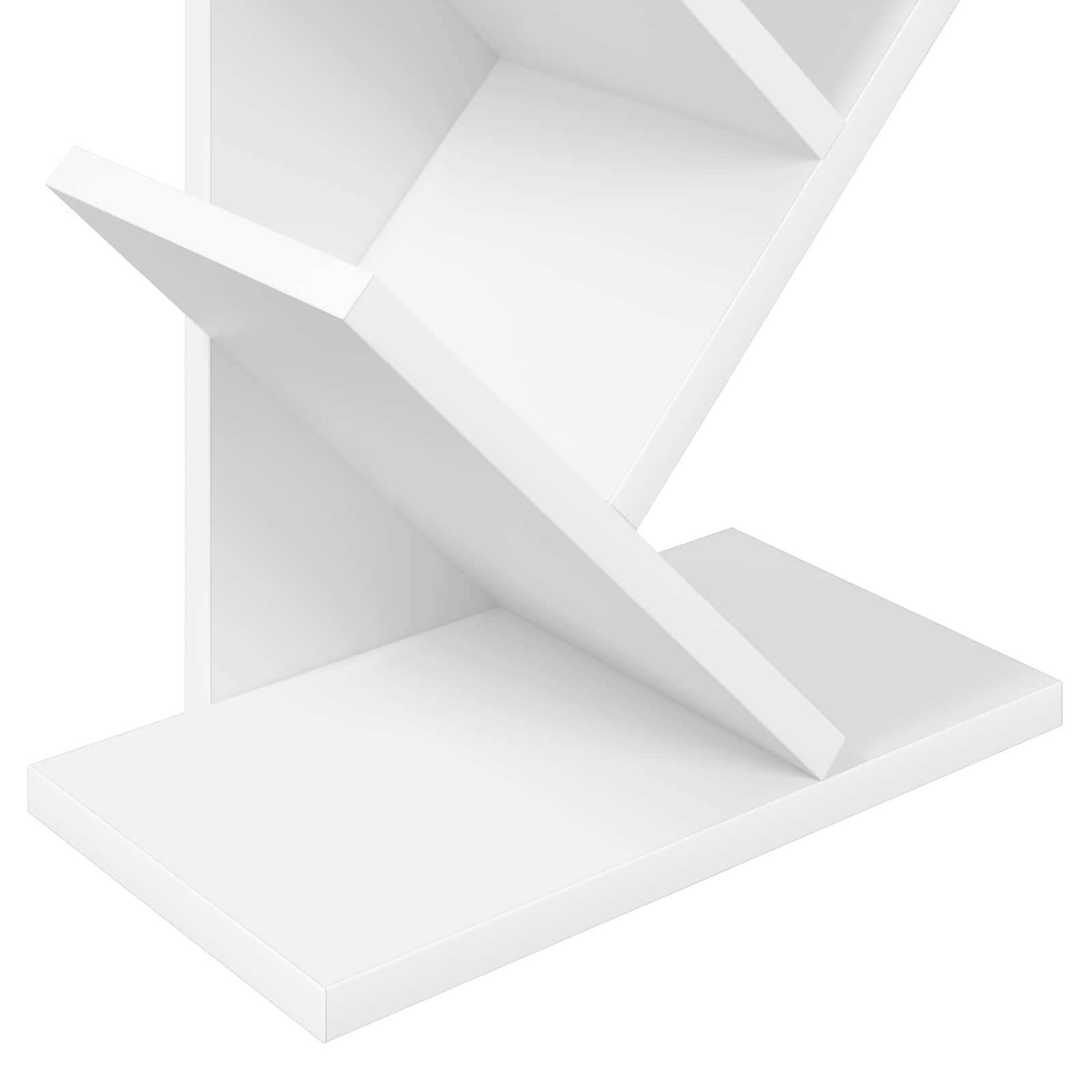 Tree Bookshelf 6-Tier 30 x 18 x 100 cm Engineered Wood White