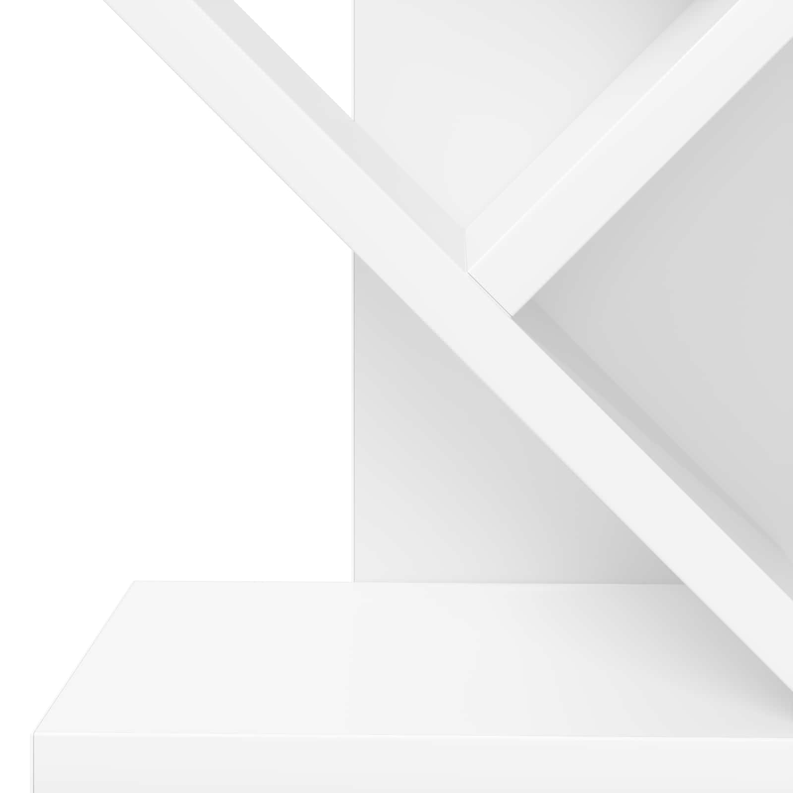 Tree Bookshelf 6-Tier 30 x 18 x 100 cm Engineered Wood White