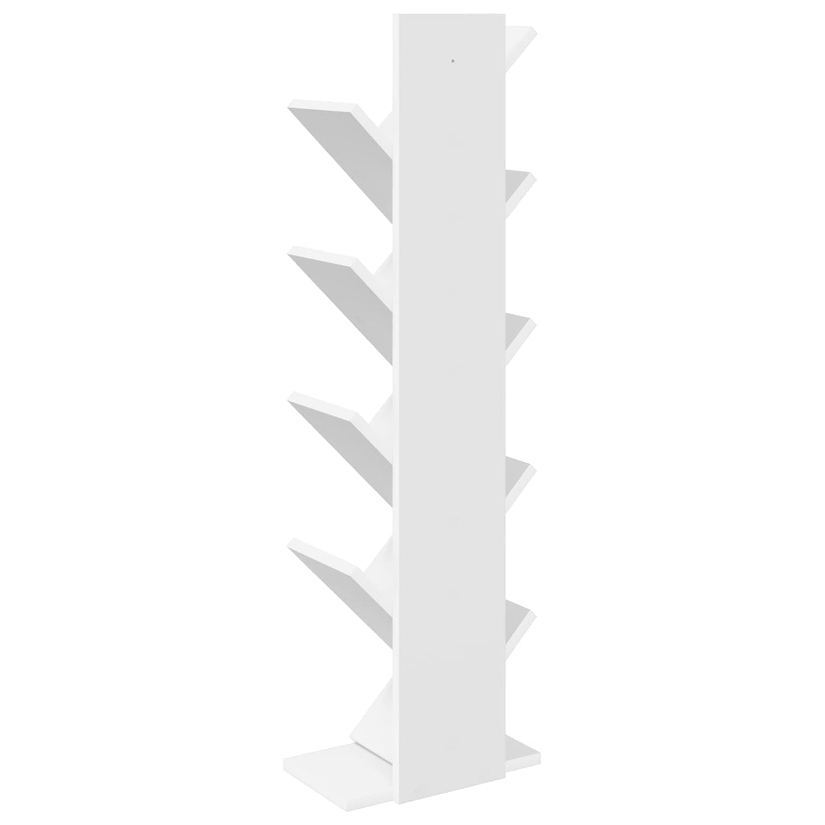 Tree Bookshelf 6-Tier 30 x 18 x 100 cm Engineered Wood White