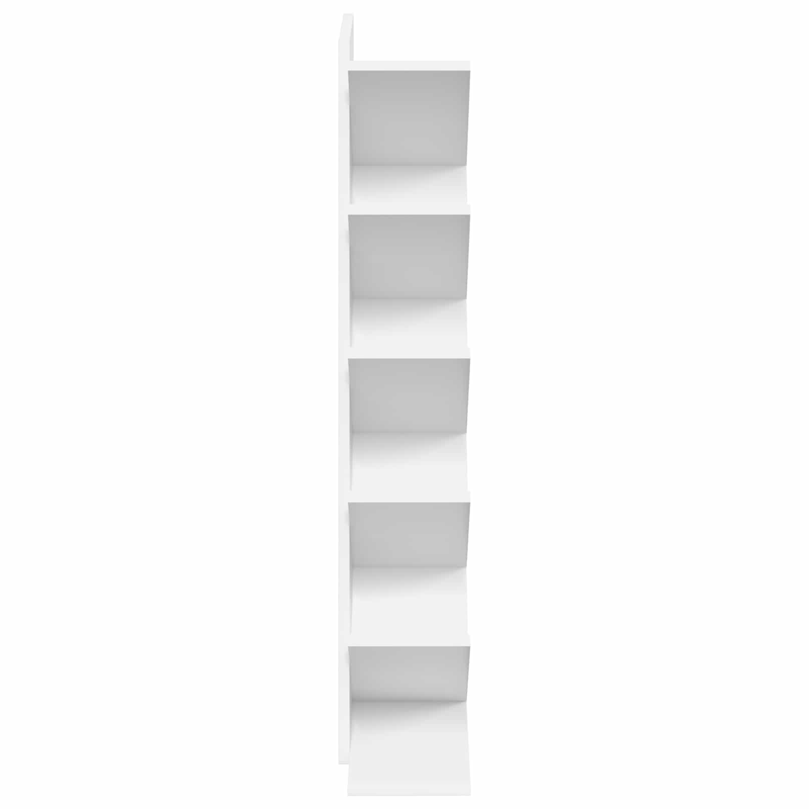 Tree Bookshelf 6-Tier 30 x 18 x 100 cm Engineered Wood White