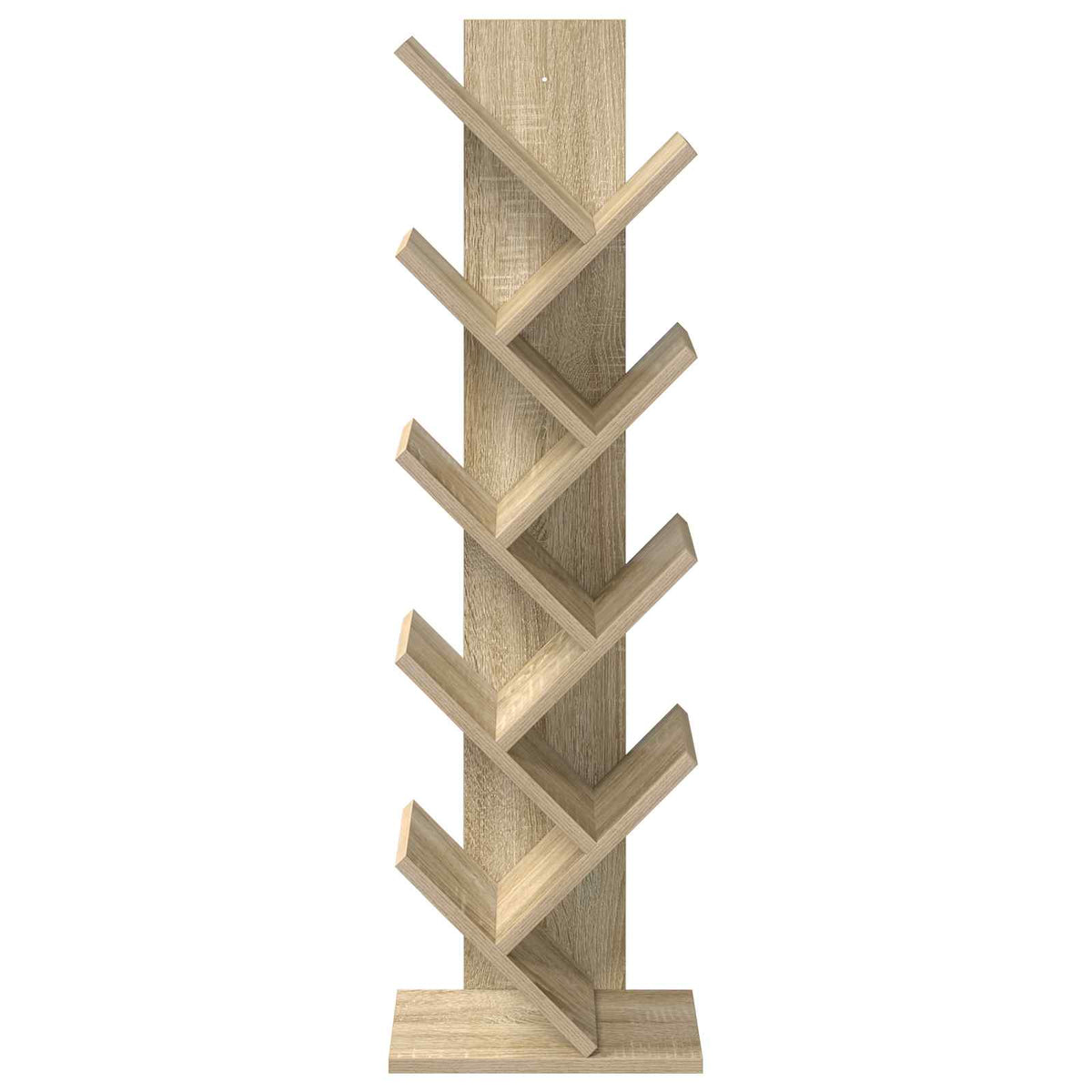 Tree Bookshelf 6-Tier 30 x 18 x 100 cm Engineered Wood