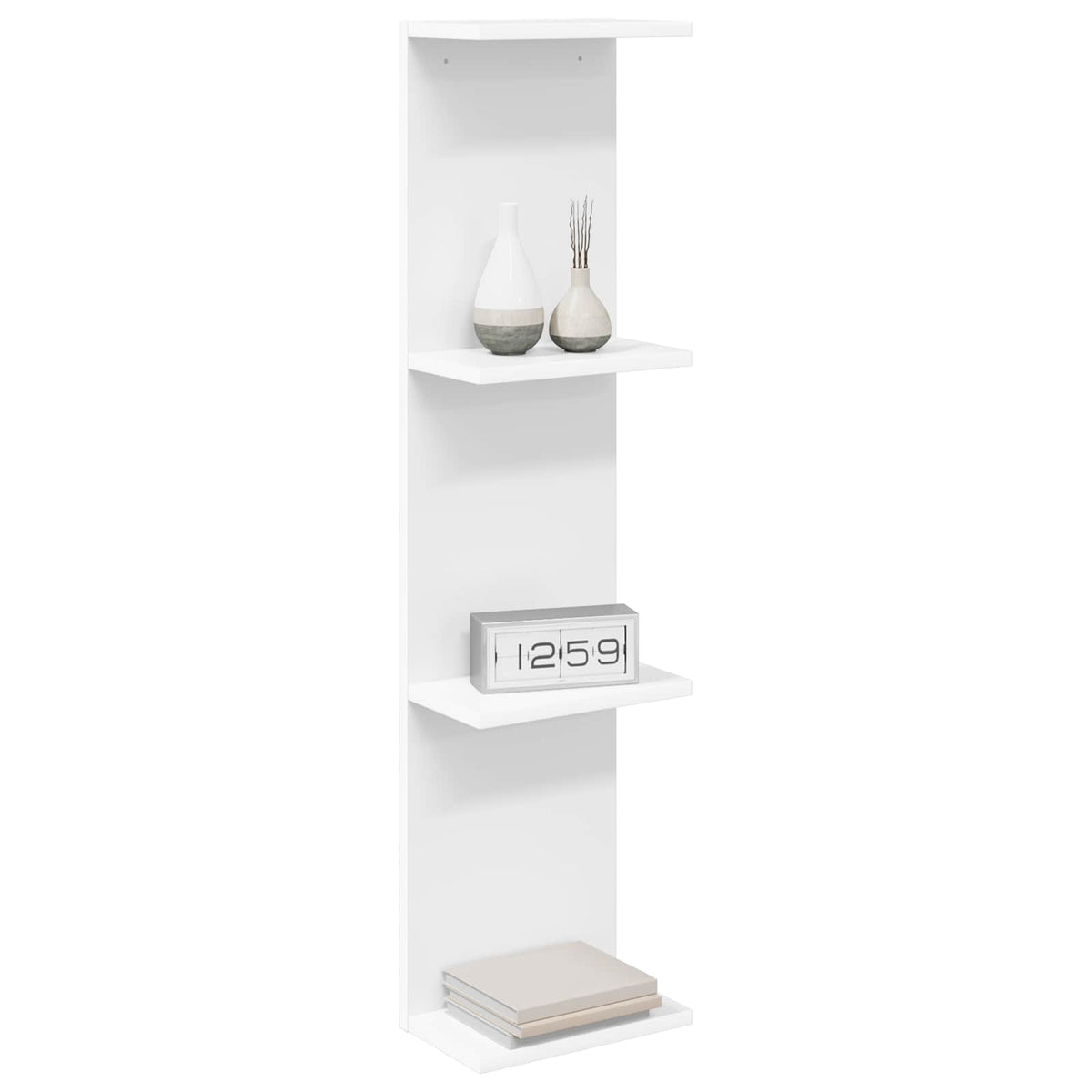 Wall Shelf White 25 x 15 x 100 cm Engineered Wood