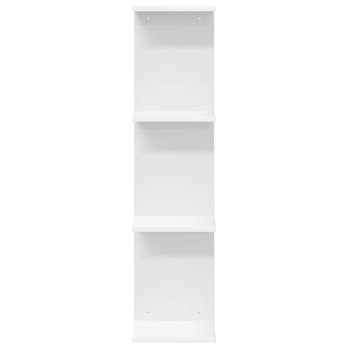 Wall Shelf 2 pcs White 25 x 15 x 100 cm Engineered Wood