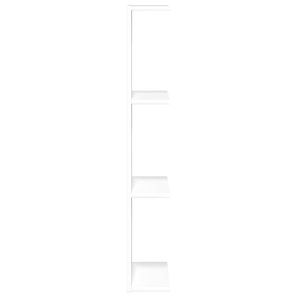 Wall Shelf 2 pcs White 25 x 15 x 100 cm Engineered Wood