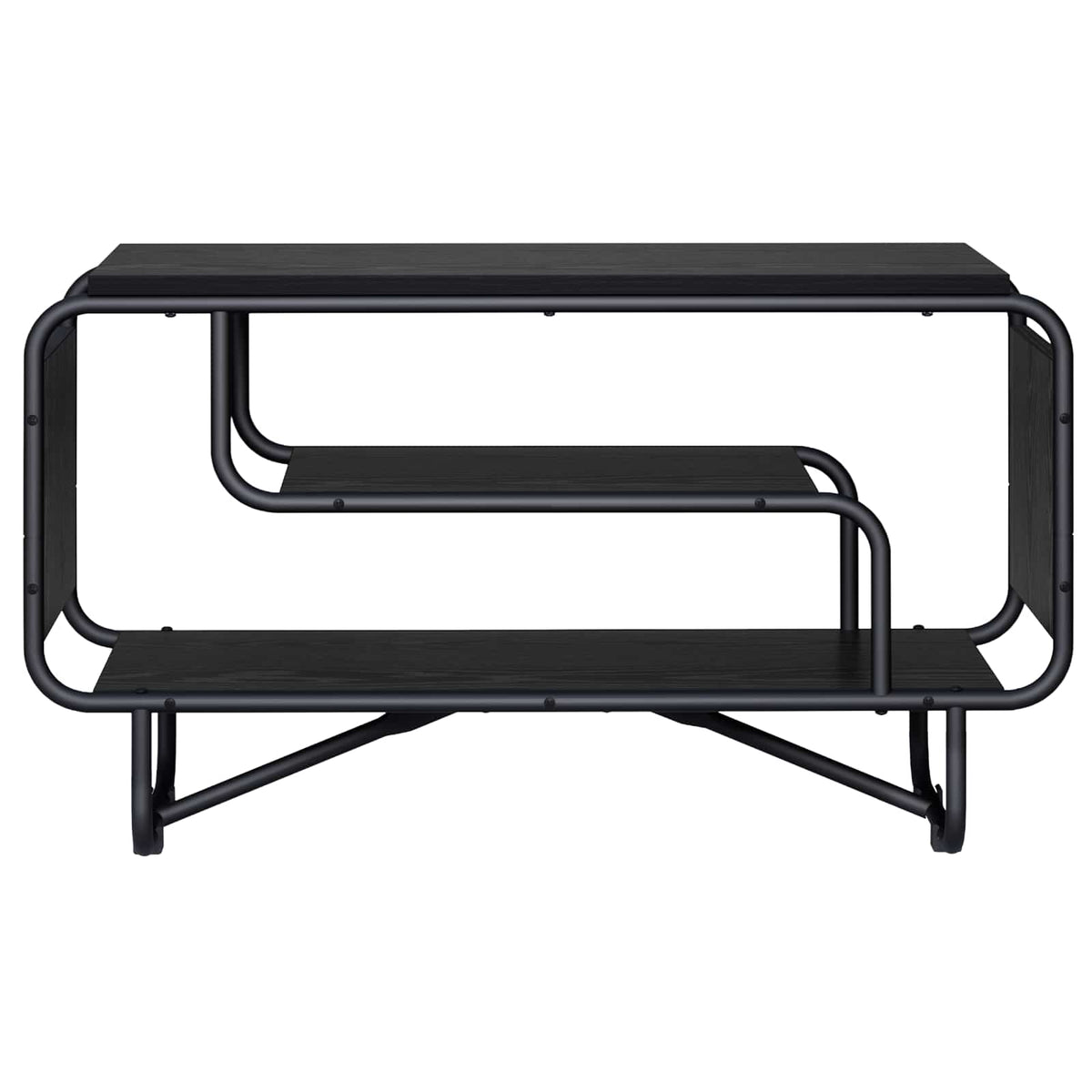 TV Stand 80 x 36 x 45 cm Black Oak Engineered Wood