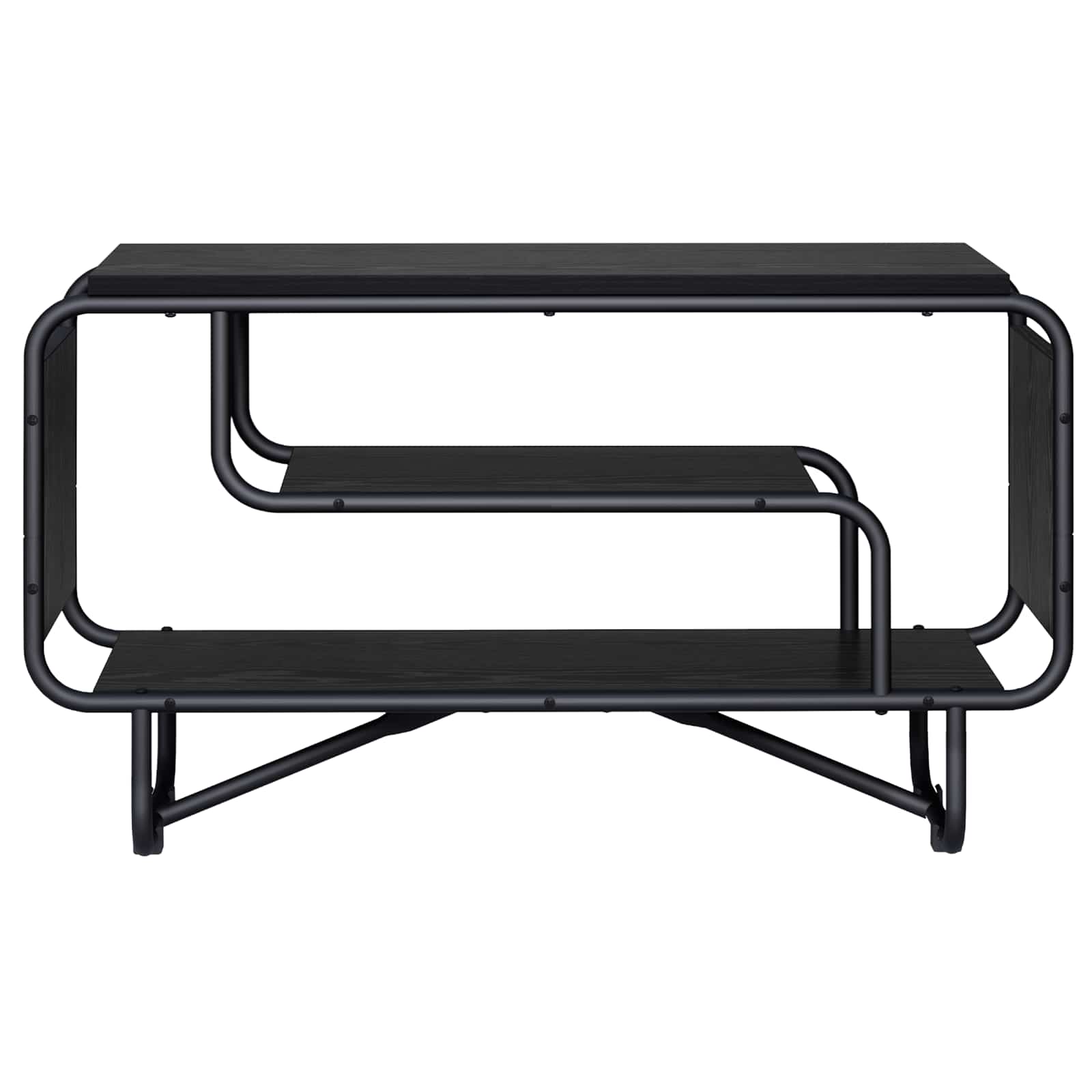 TV Stand 80 x 36 x 45 cm Black Oak Engineered Wood
