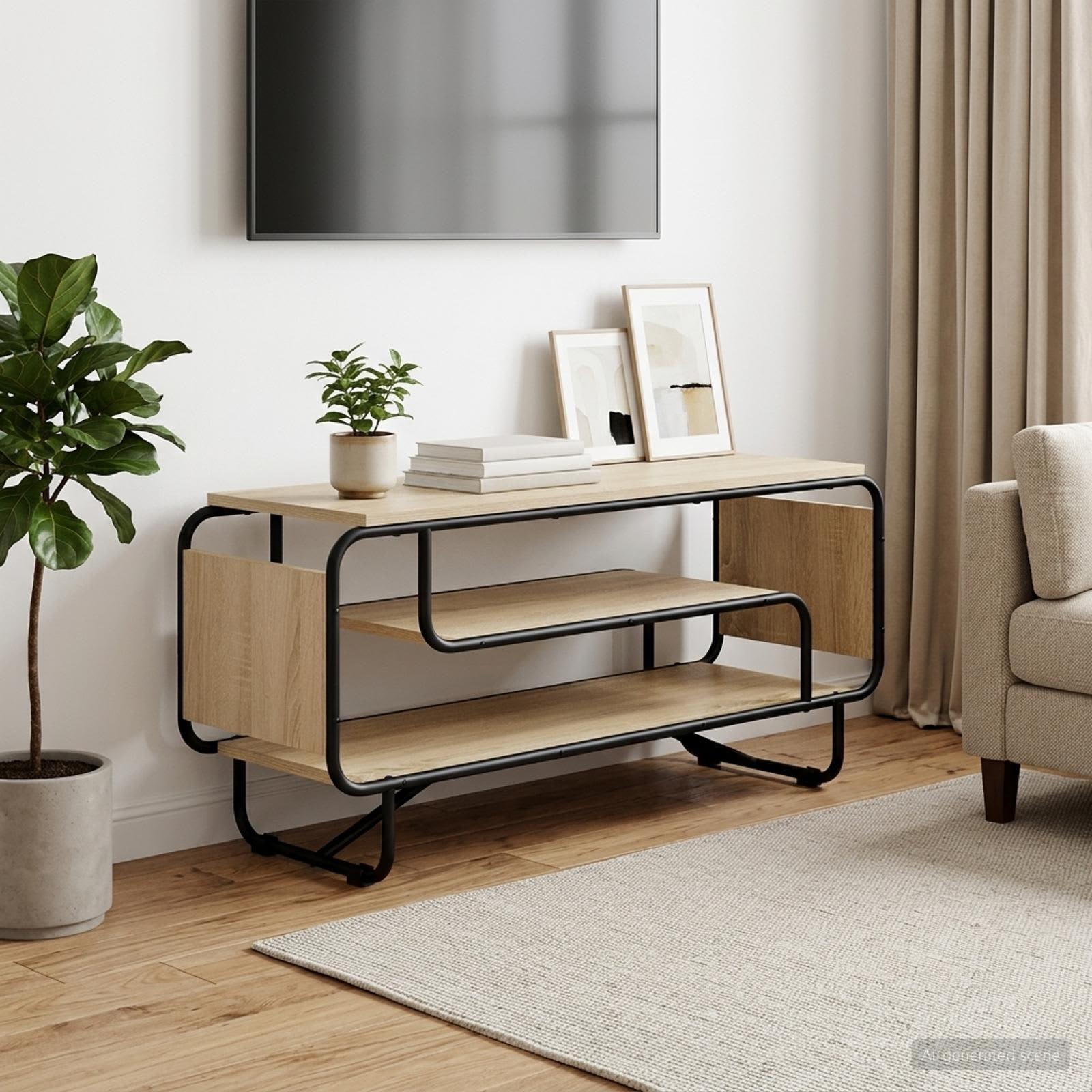 TV Stand 98 x 36 x 45 cm Sonoma Oak Engineered Wood