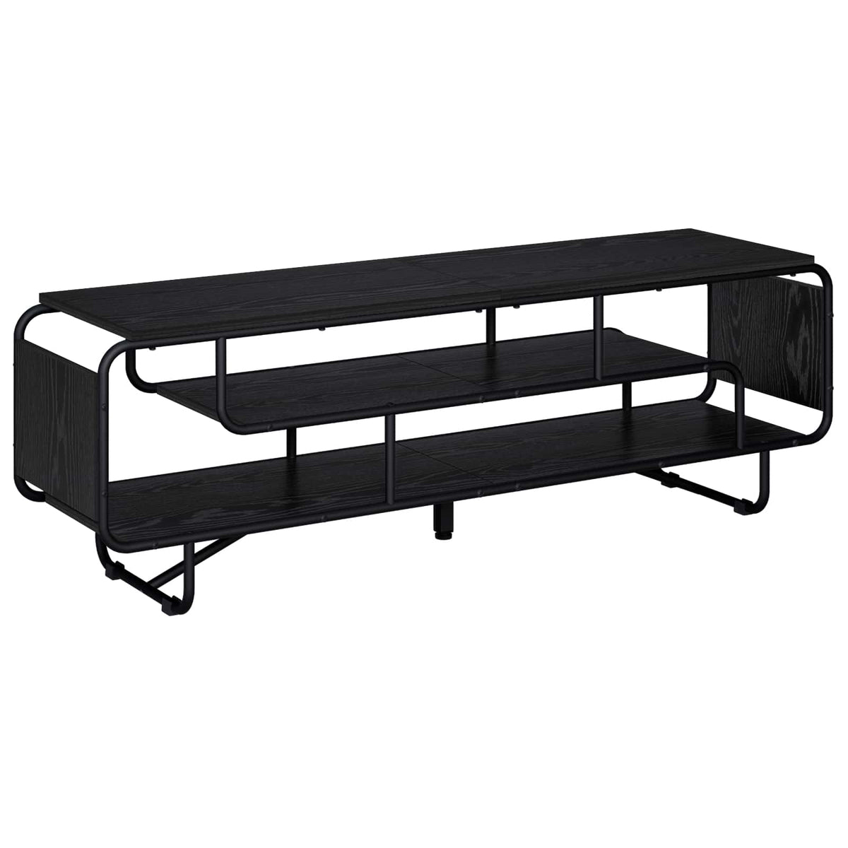 TV Stand 140 x 36 x 45 cm Black Oak Engineered Wood