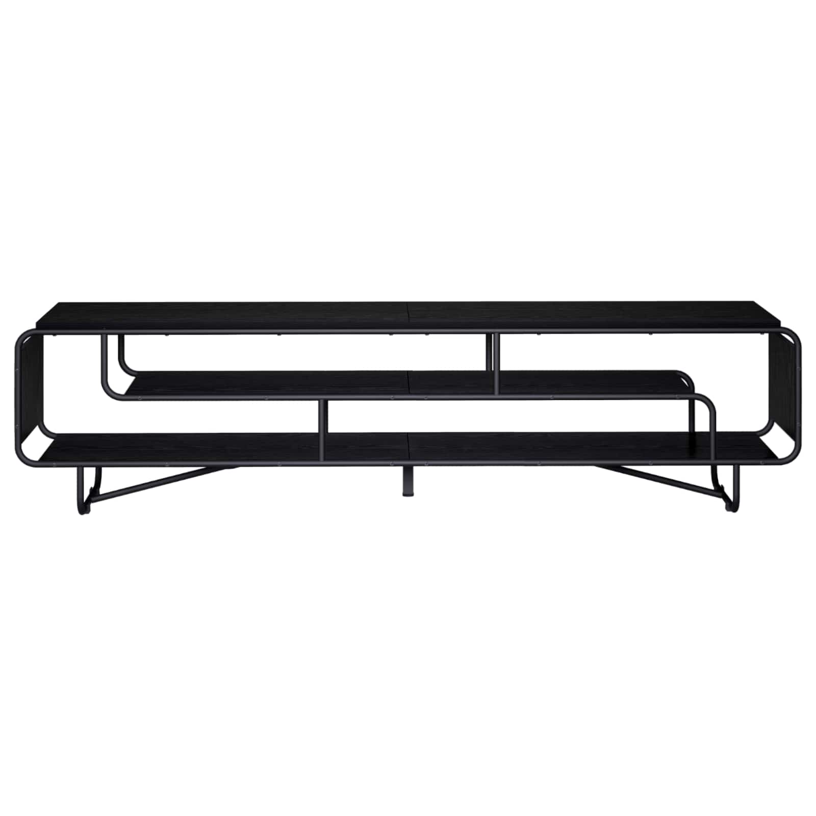 TV Stand 180 x 36 x 45 cm Black Oak Engineered Wood