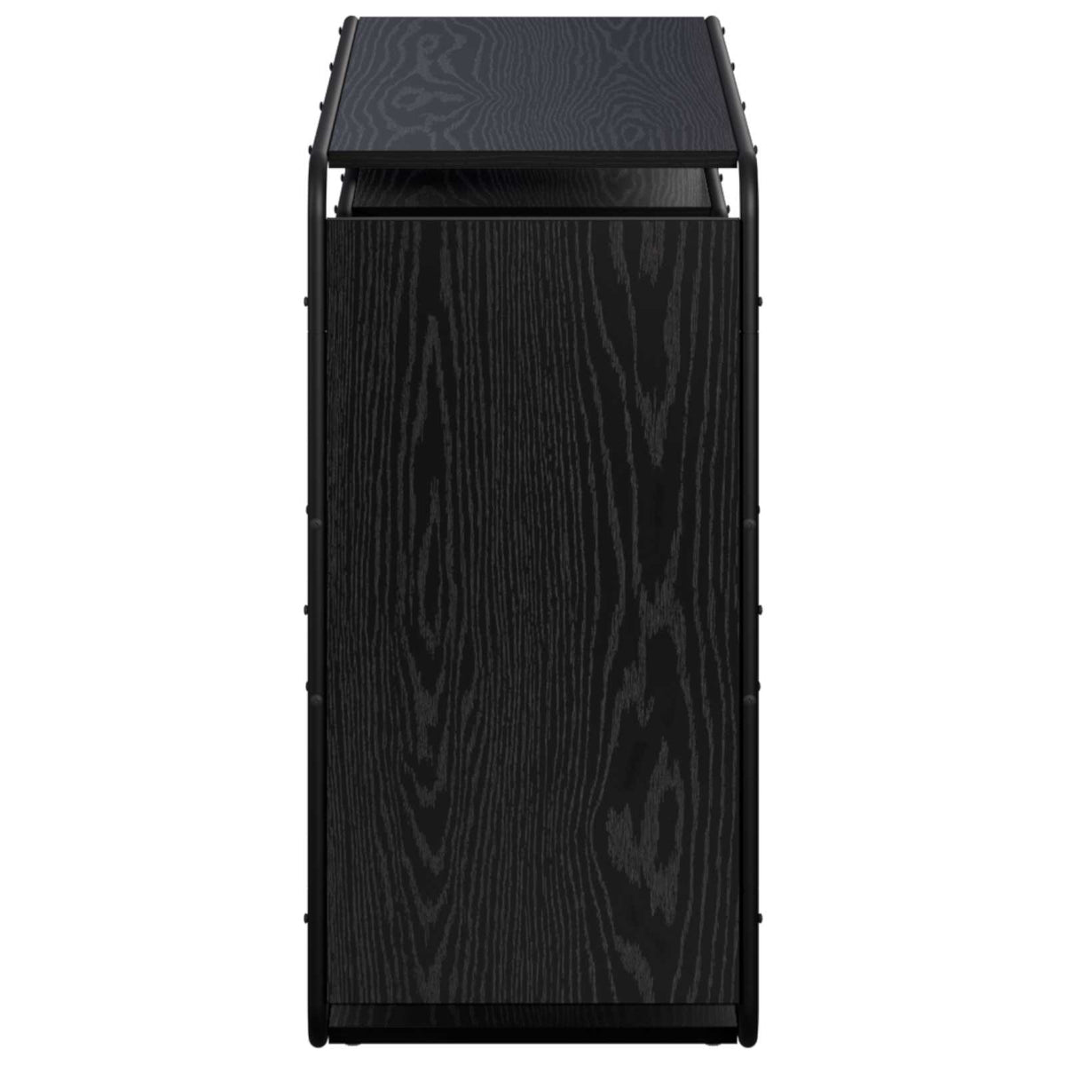 Sideboard Black Oak 98 x 37.5 x 75.5 cm Engineered Wood