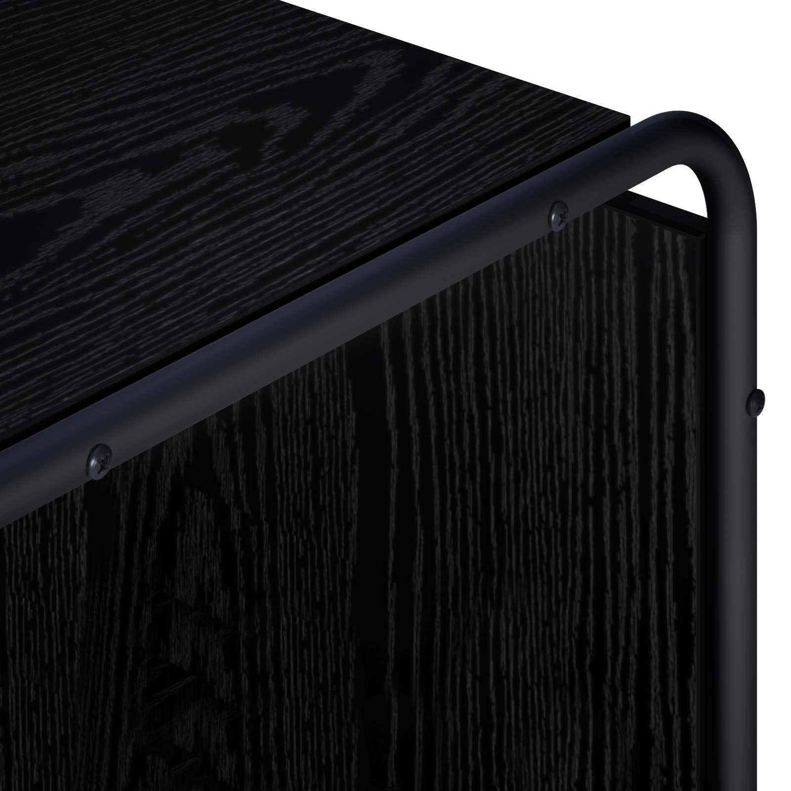 Sideboard Black Oak 80 x 37.5 x 64.5 cm Engineered Wood