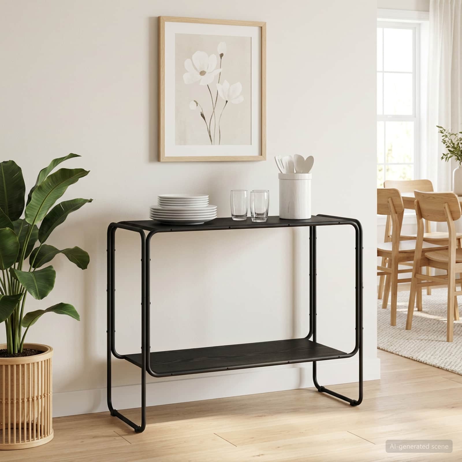 Sideboard Black Oak 93.5 x 38 x 75 cm Engineered Wood