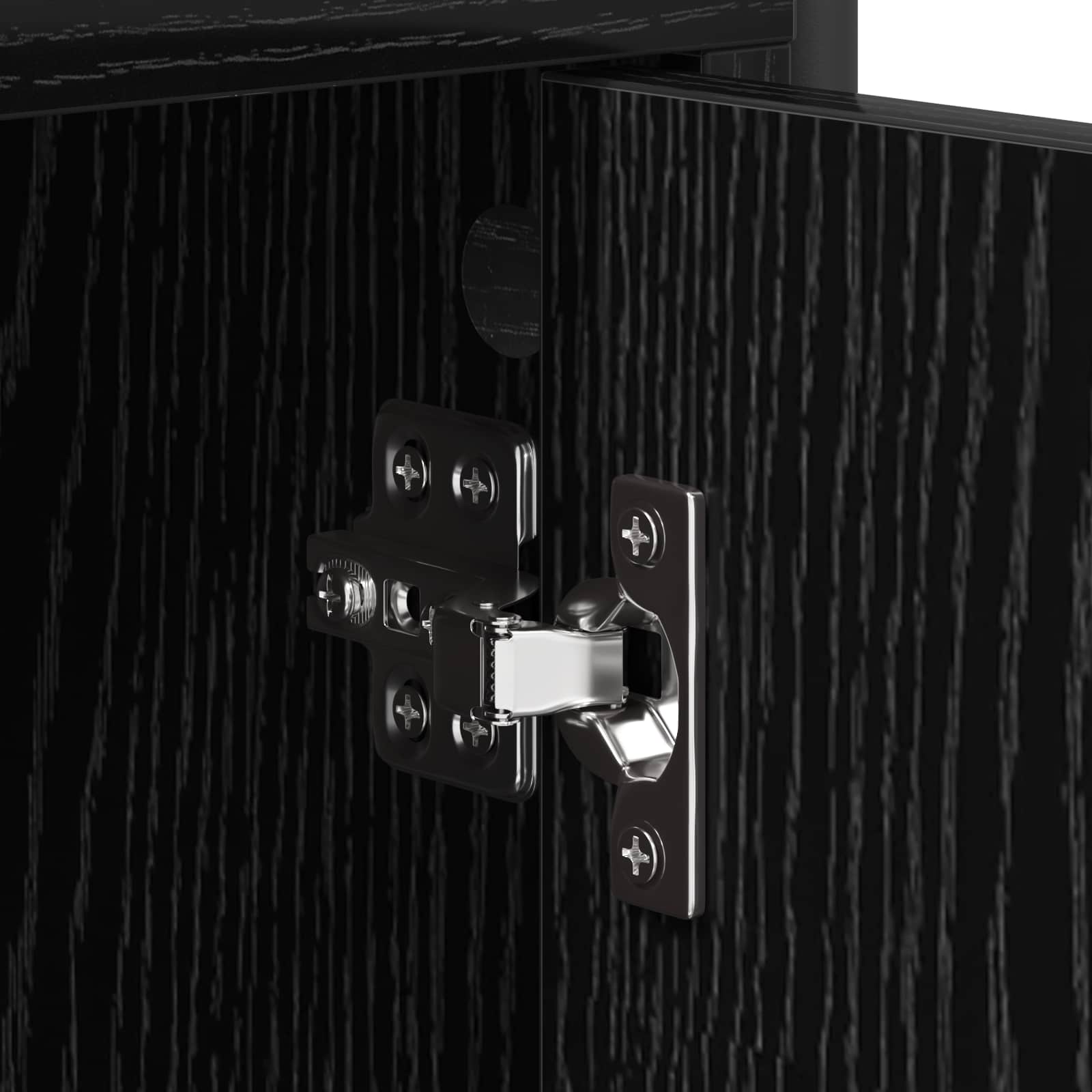 Sideboard Black Oak 102 x 35 x 75 cm Engineered Wood