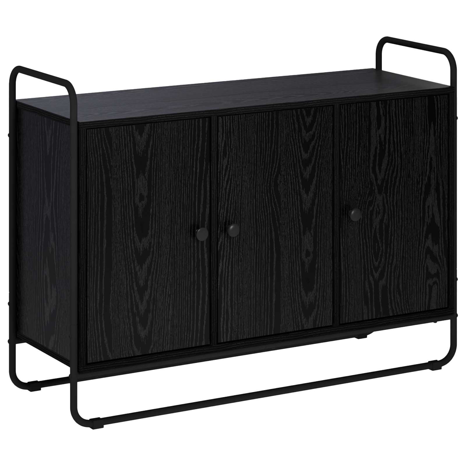 Sideboard Black Oak 102 x 35 x 75 cm Engineered Wood