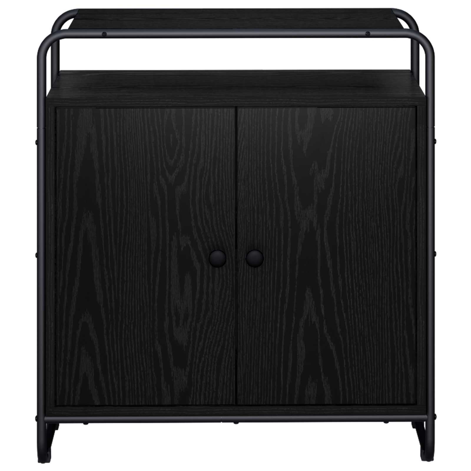 Sideboard Black Oak 68 x 35 x 75 cm Engineered Wood