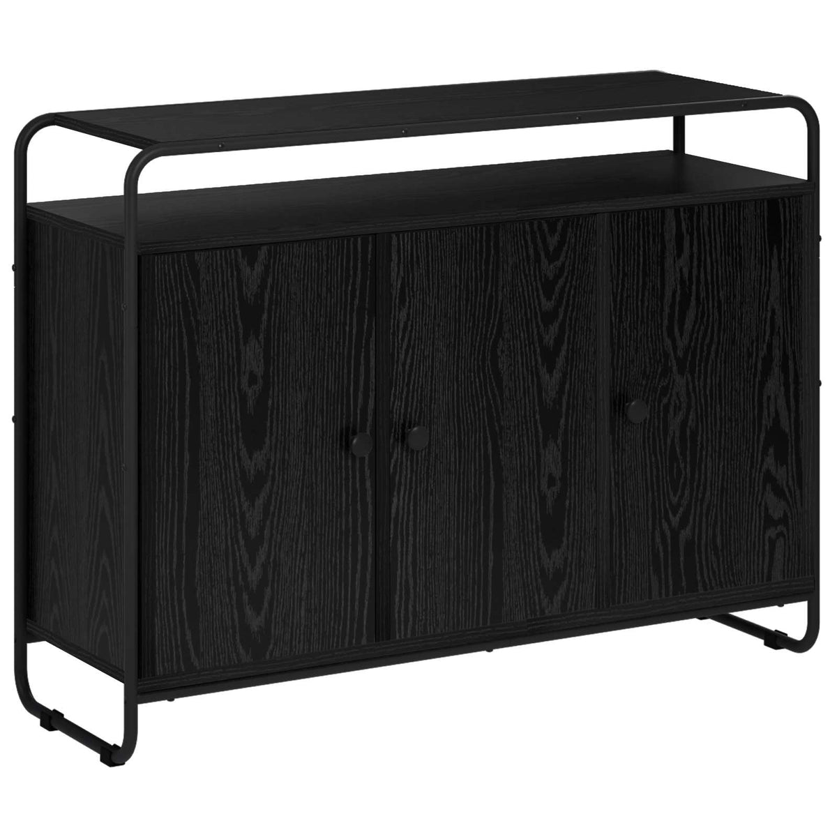 Sideboard Black Oak 102 x 35 x 75 cm Engineered Wood
