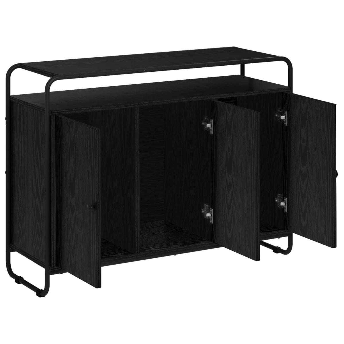 Sideboard Black Oak 102 x 35 x 75 cm Engineered Wood