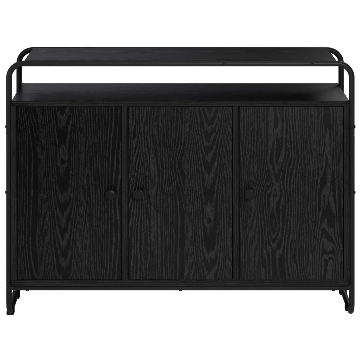Sideboard Black Oak 102 x 35 x 75 cm Engineered Wood