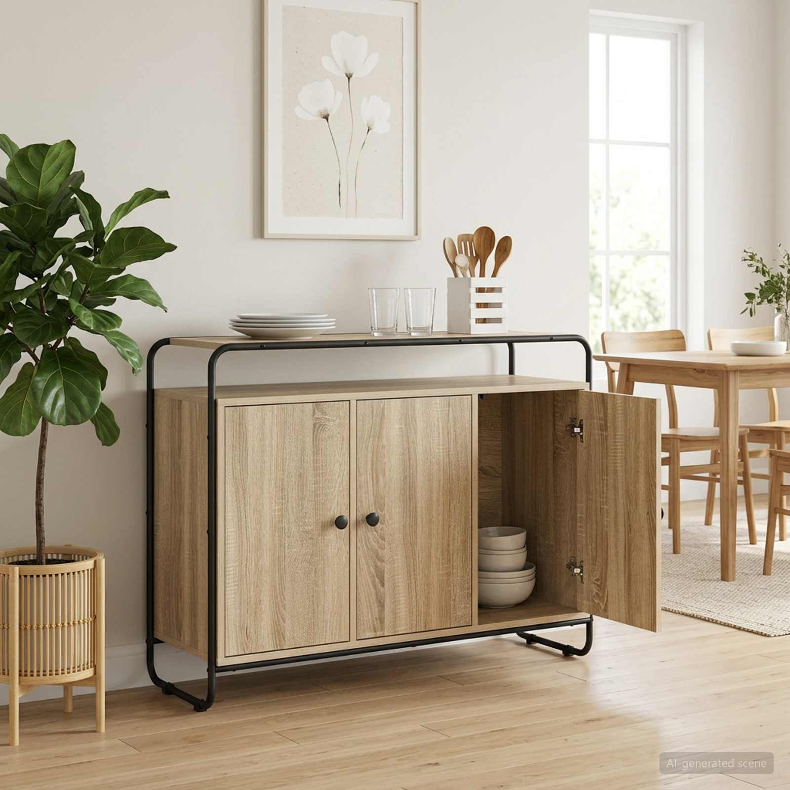 Sideboard Sonoma Oak 102 x 35 x 75 cm Engineered Wood