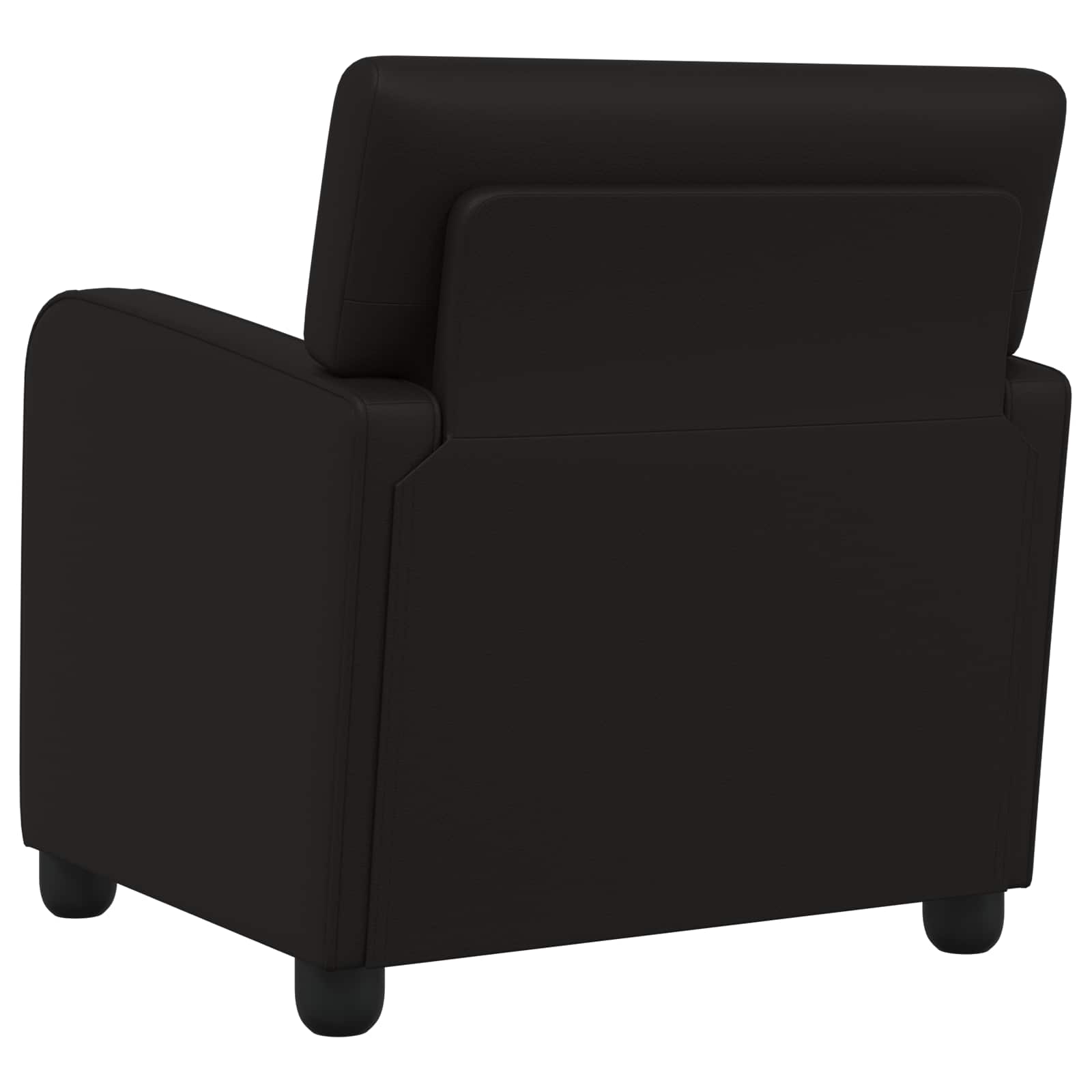 Armchair Black Faux Leather
